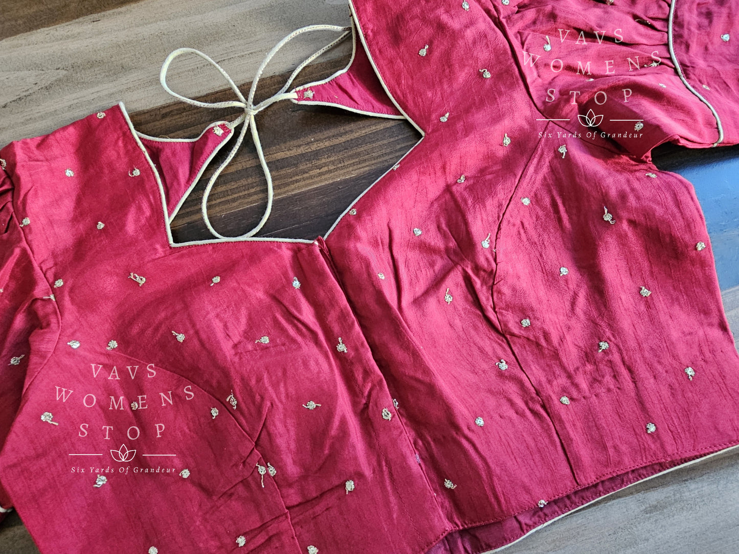 Chinon Silk Puff Sleeves Blouse