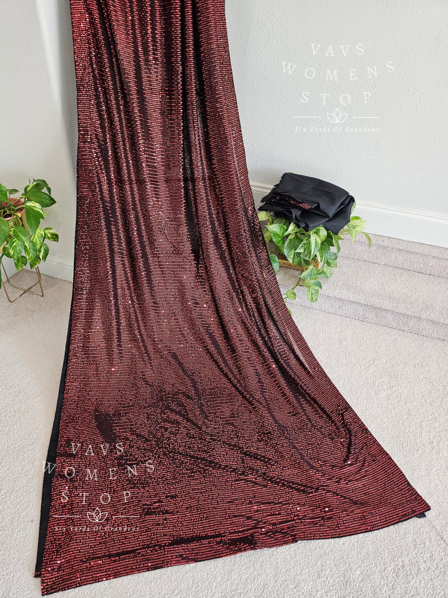Designer Sequins Net Saree