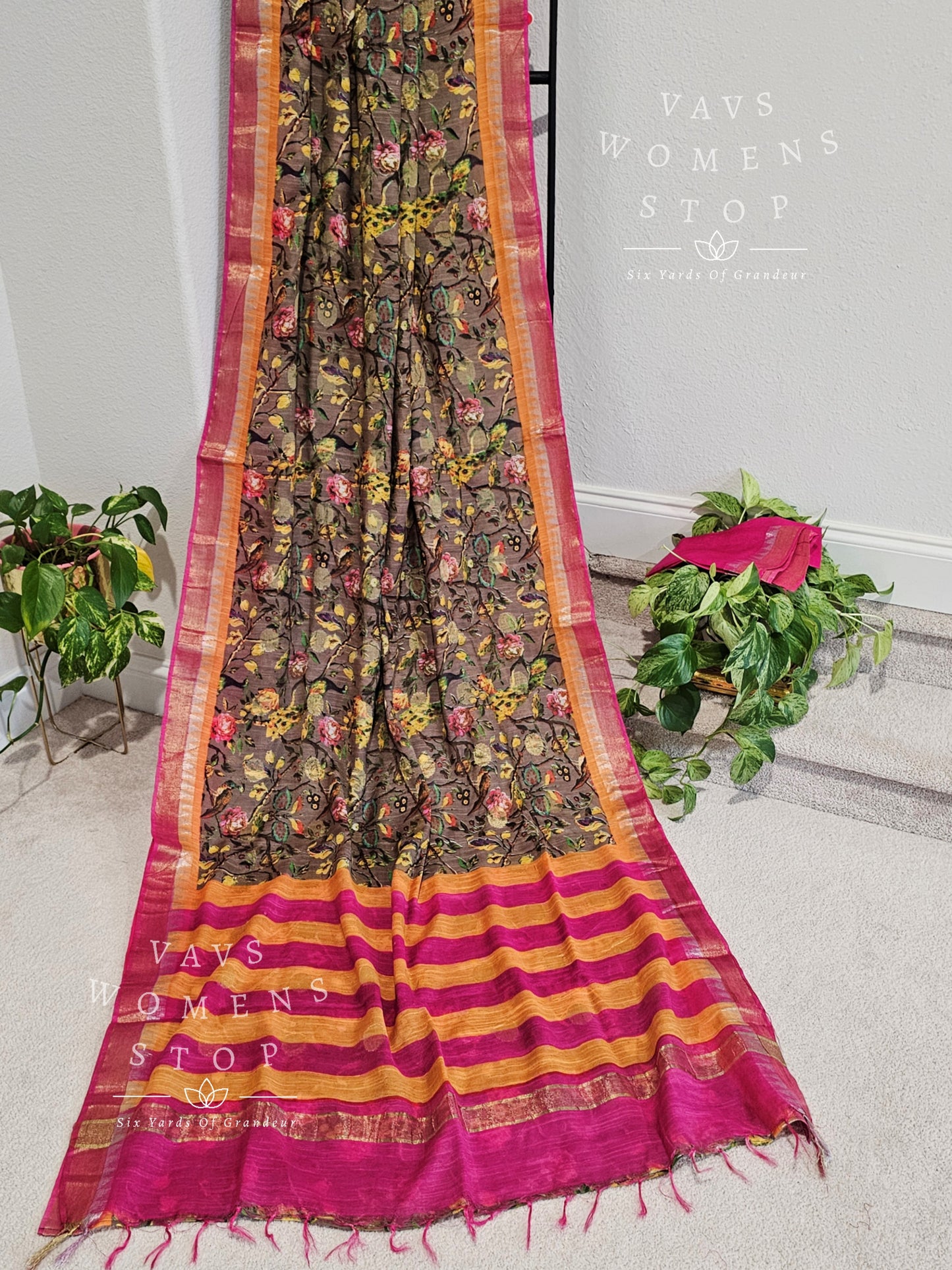 Soft Linen Style Saree - Blouse