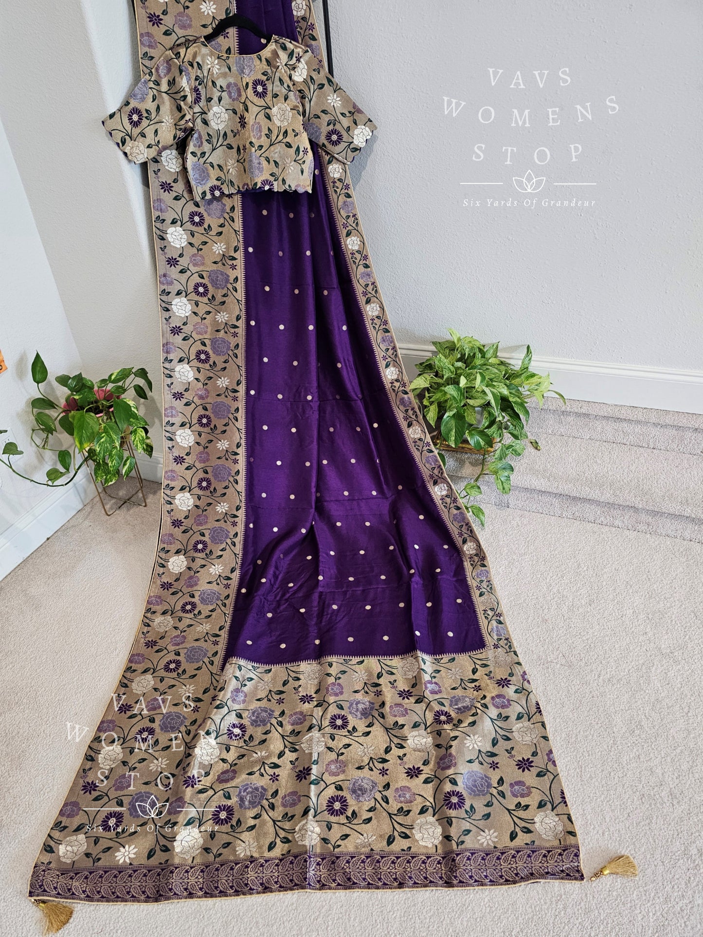 Pure Munga Benarasi Crepe Silk Paithani Saree - Blouse