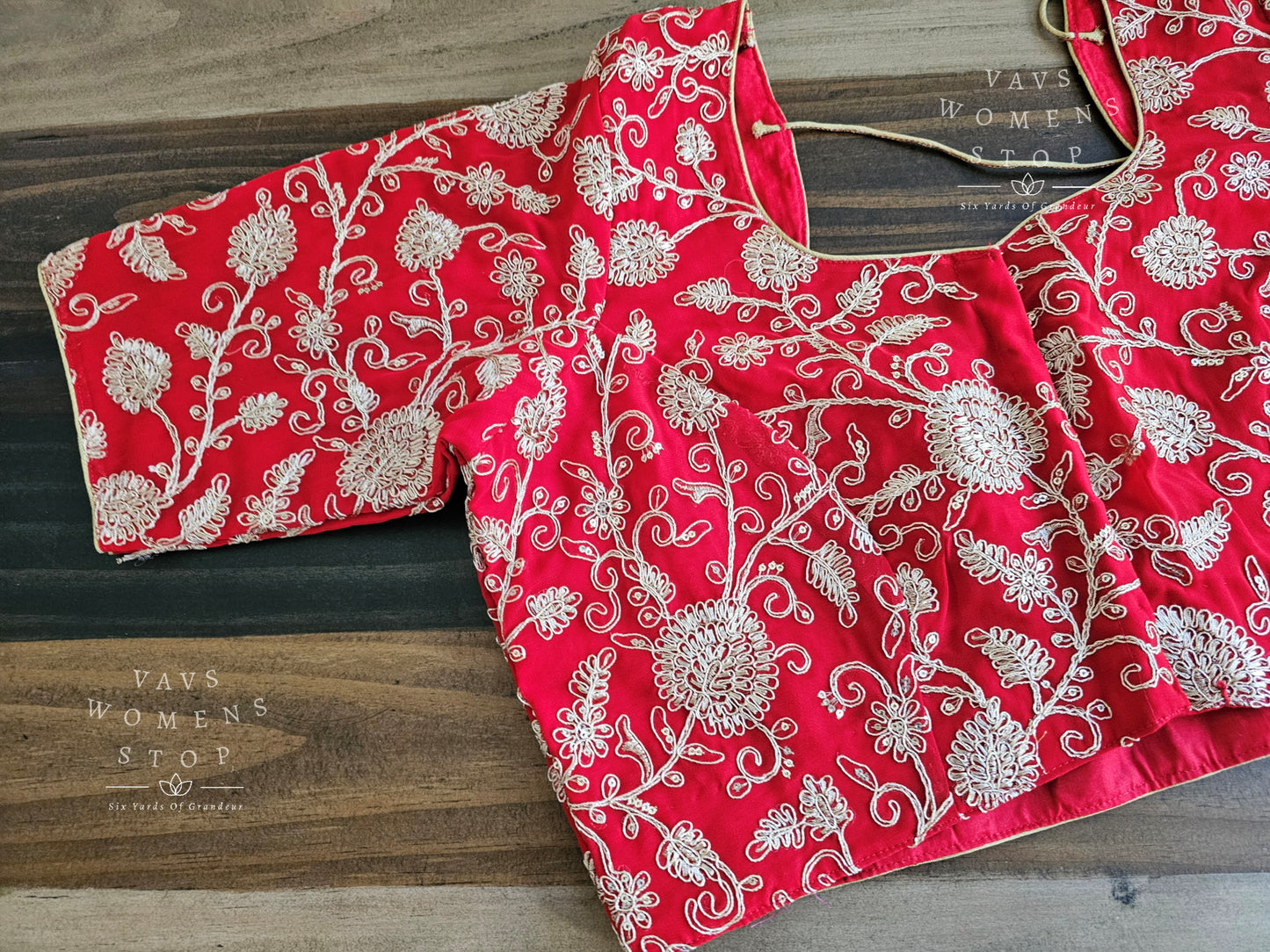 Heavy Machine Embroidery Designer Georgette Blouse