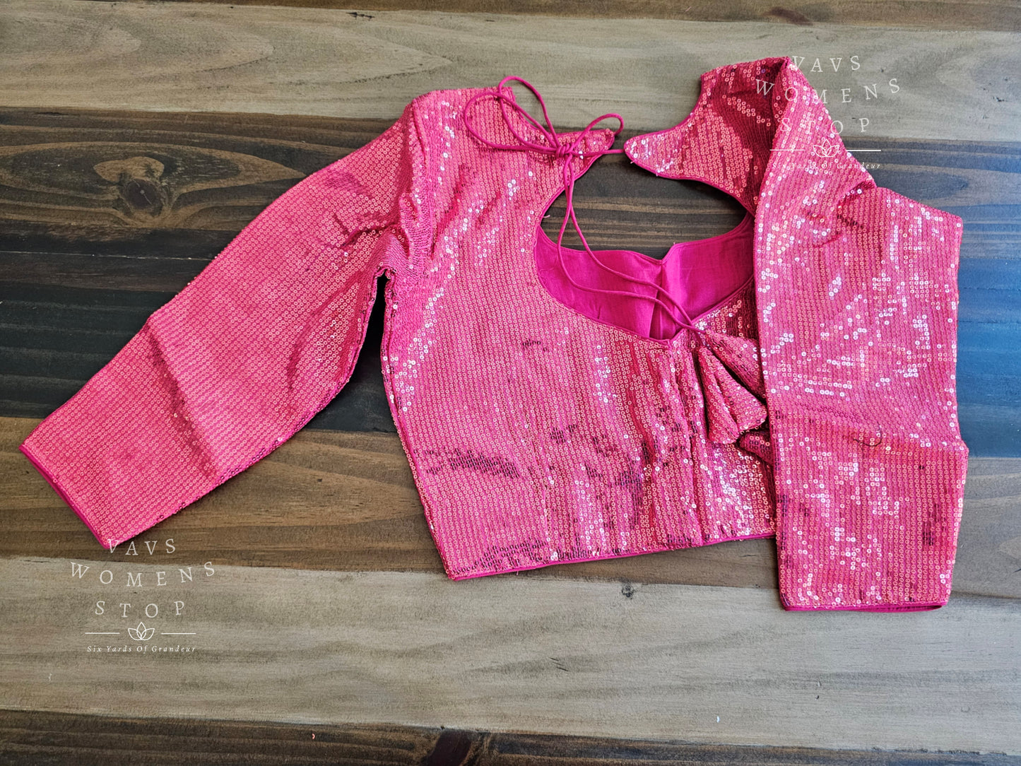 Pink Sequins Blouse