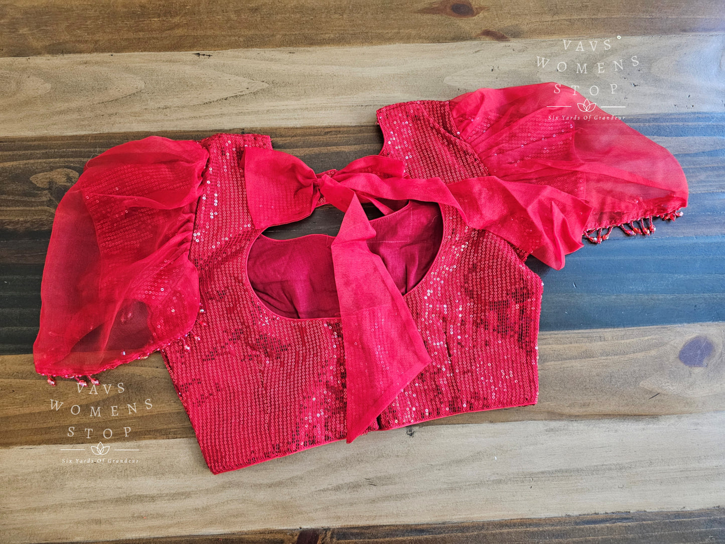 Red Sequins Blouse