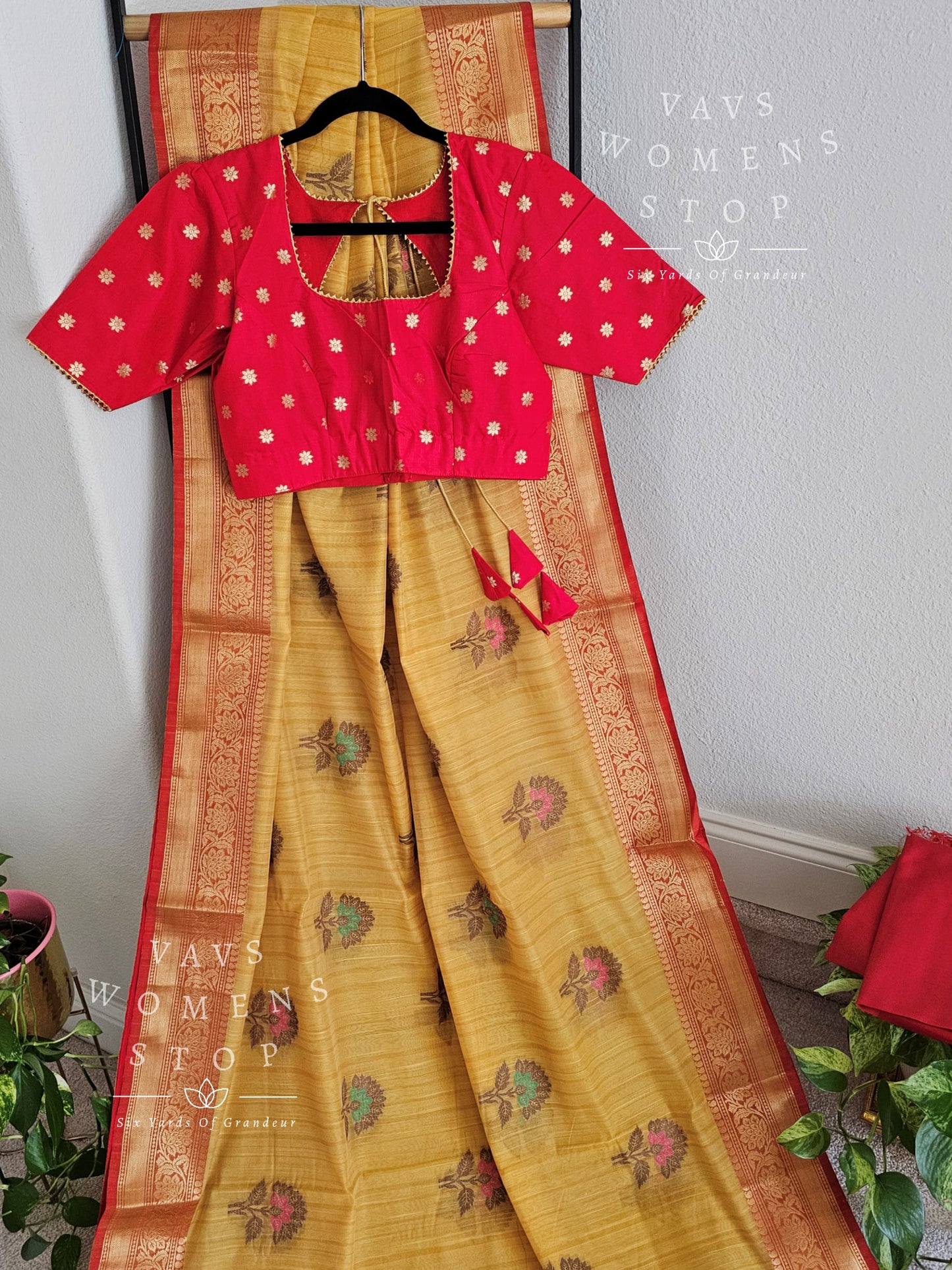 Benarasi Khadi Silk Cotton Saree - Benarasi Blouse