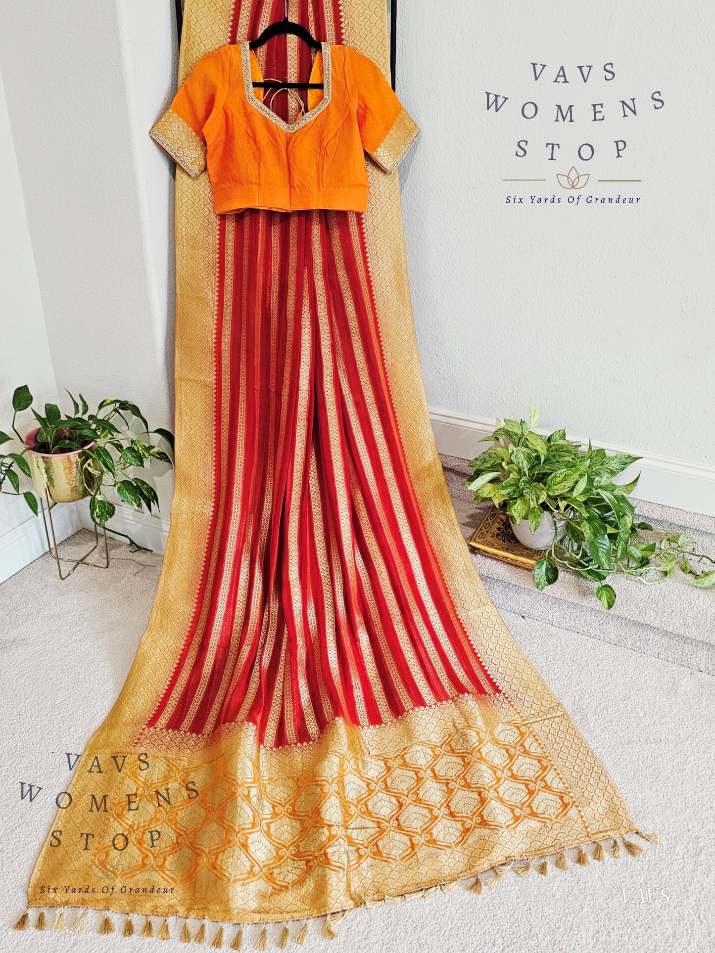 Pure Khadi Georgette Saree - Blouse