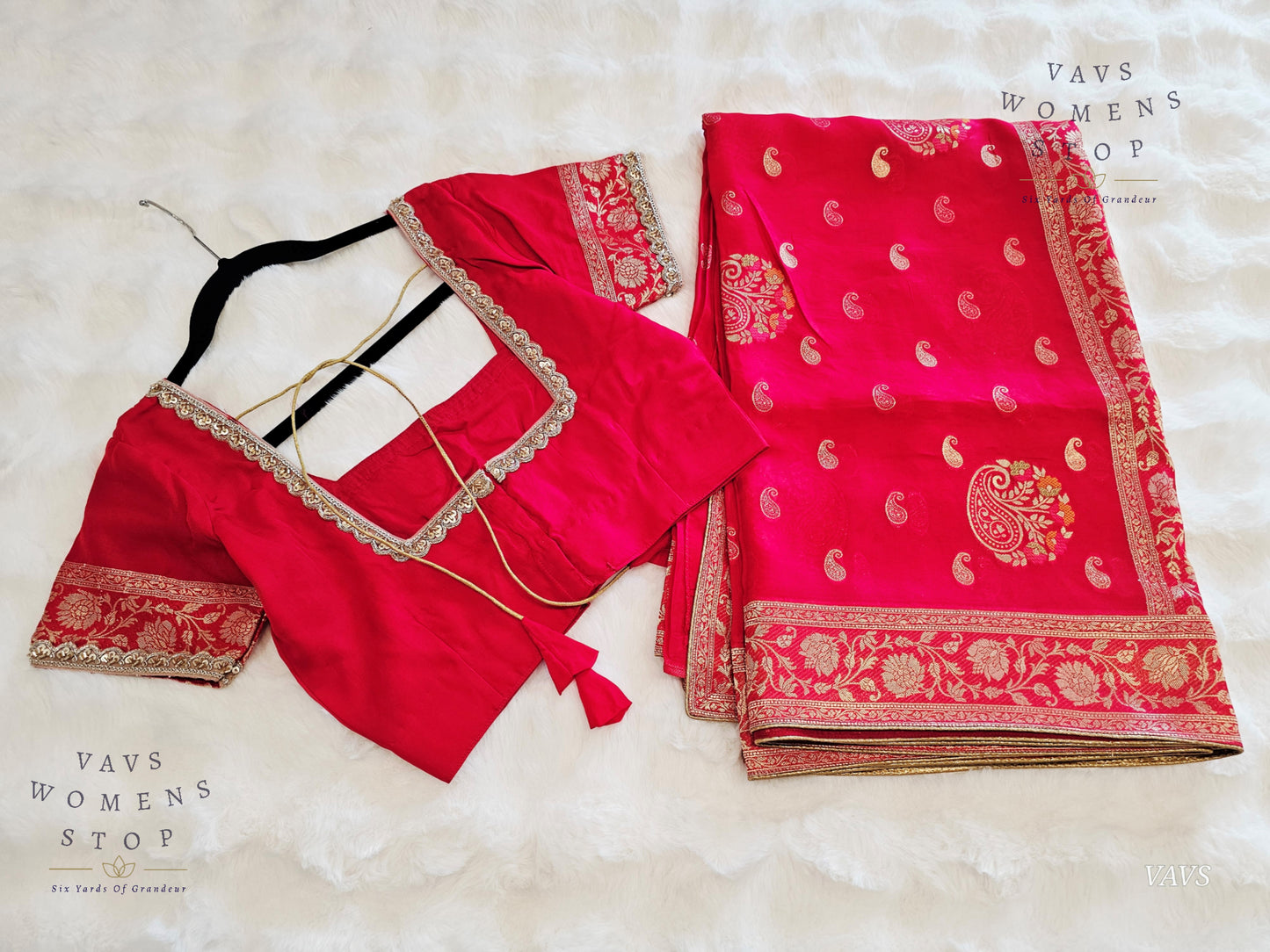 Pink Shade Designer Soft Khaddi Organzaa Silk Saree - Blouse