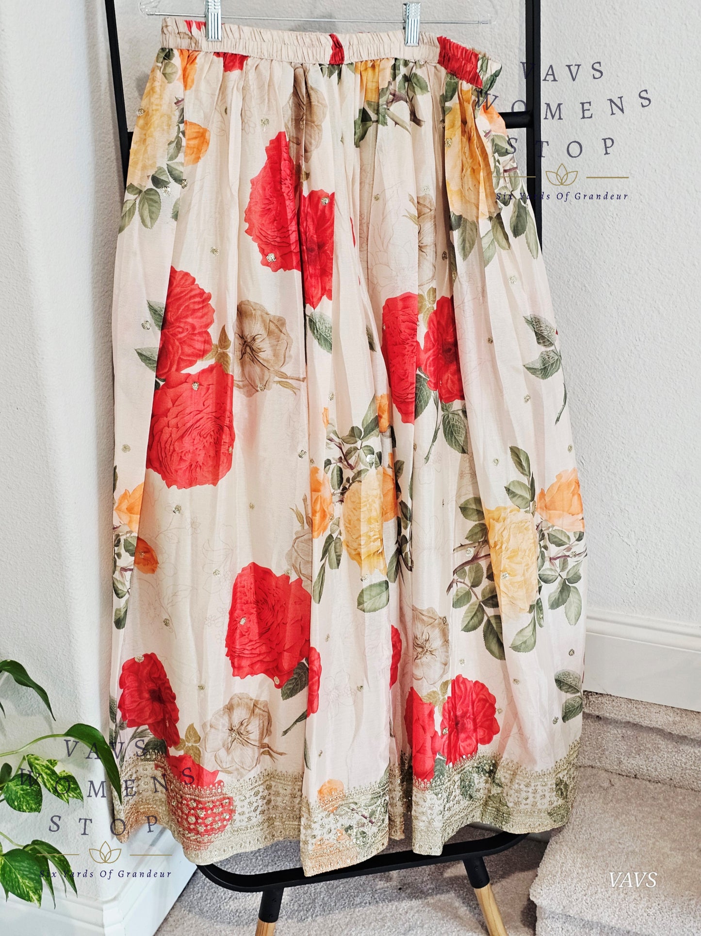 Readymade Partywear 3 Piece Set Kurta Palazzo Duppata Set - XL