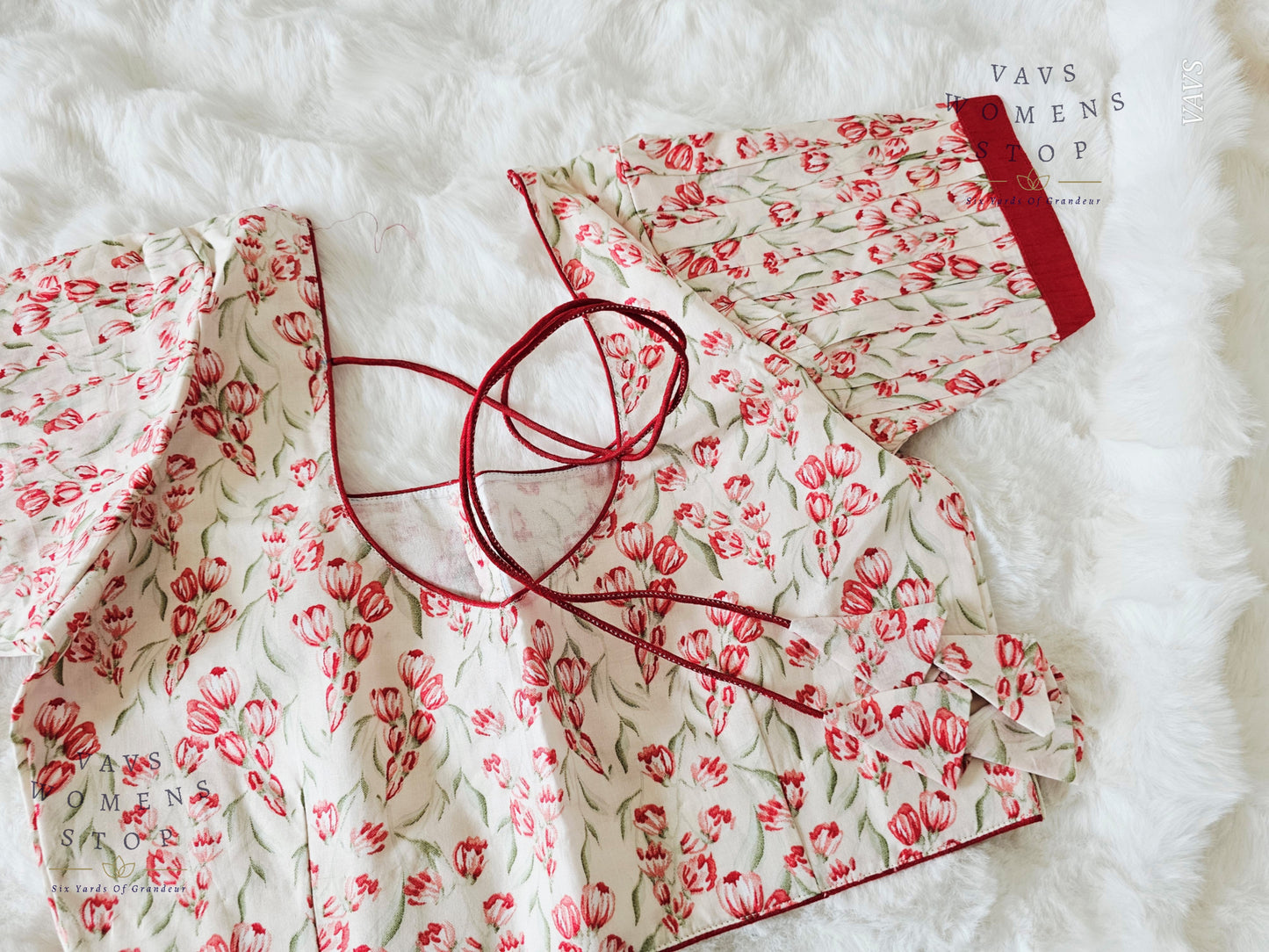 Floral Print Cotton Blouse
