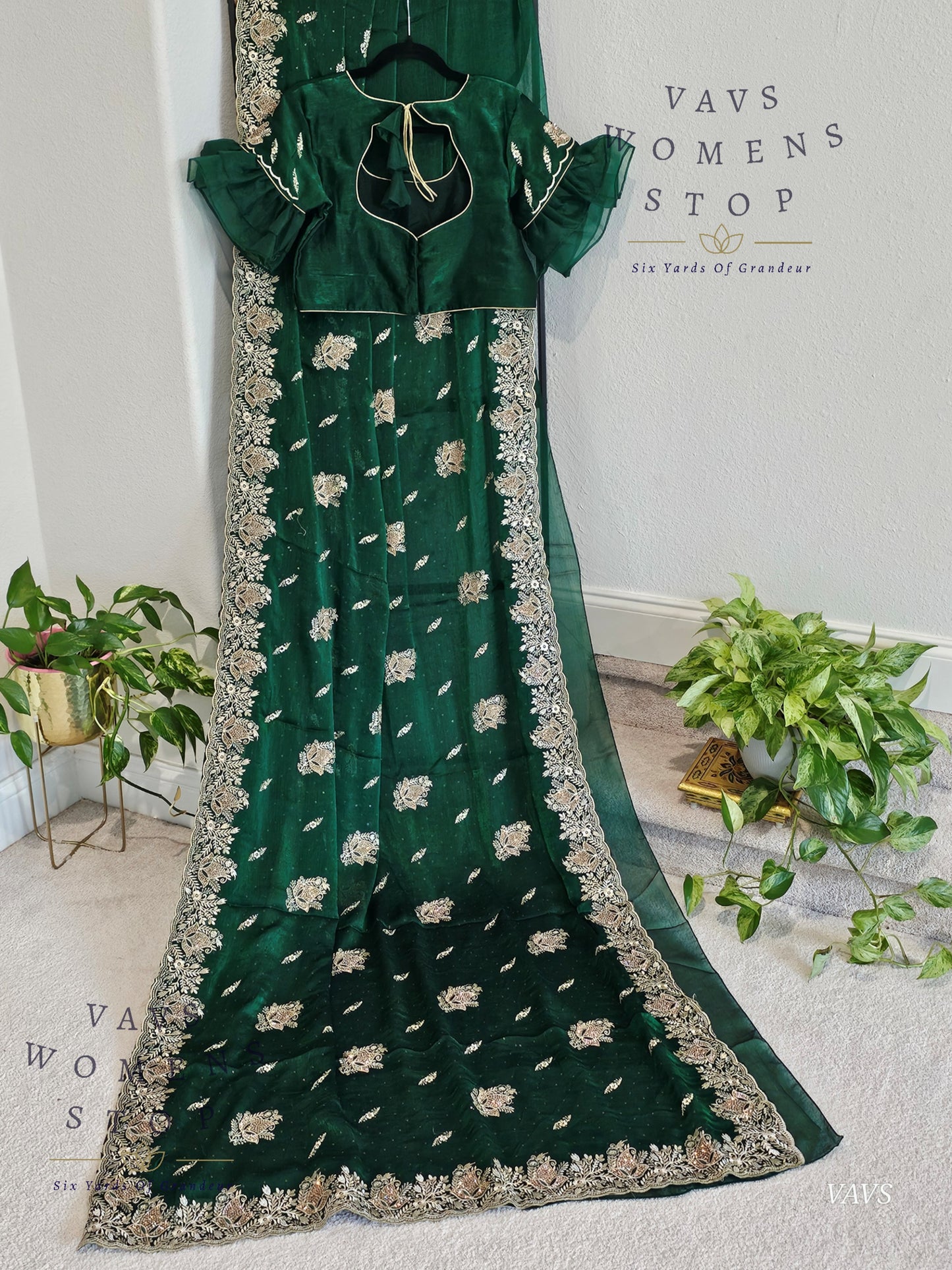 Space Silk Sheen Saree – Elegant Cocktail & Party Wear with Designer Blouse | Lightweight & Stylish Drape