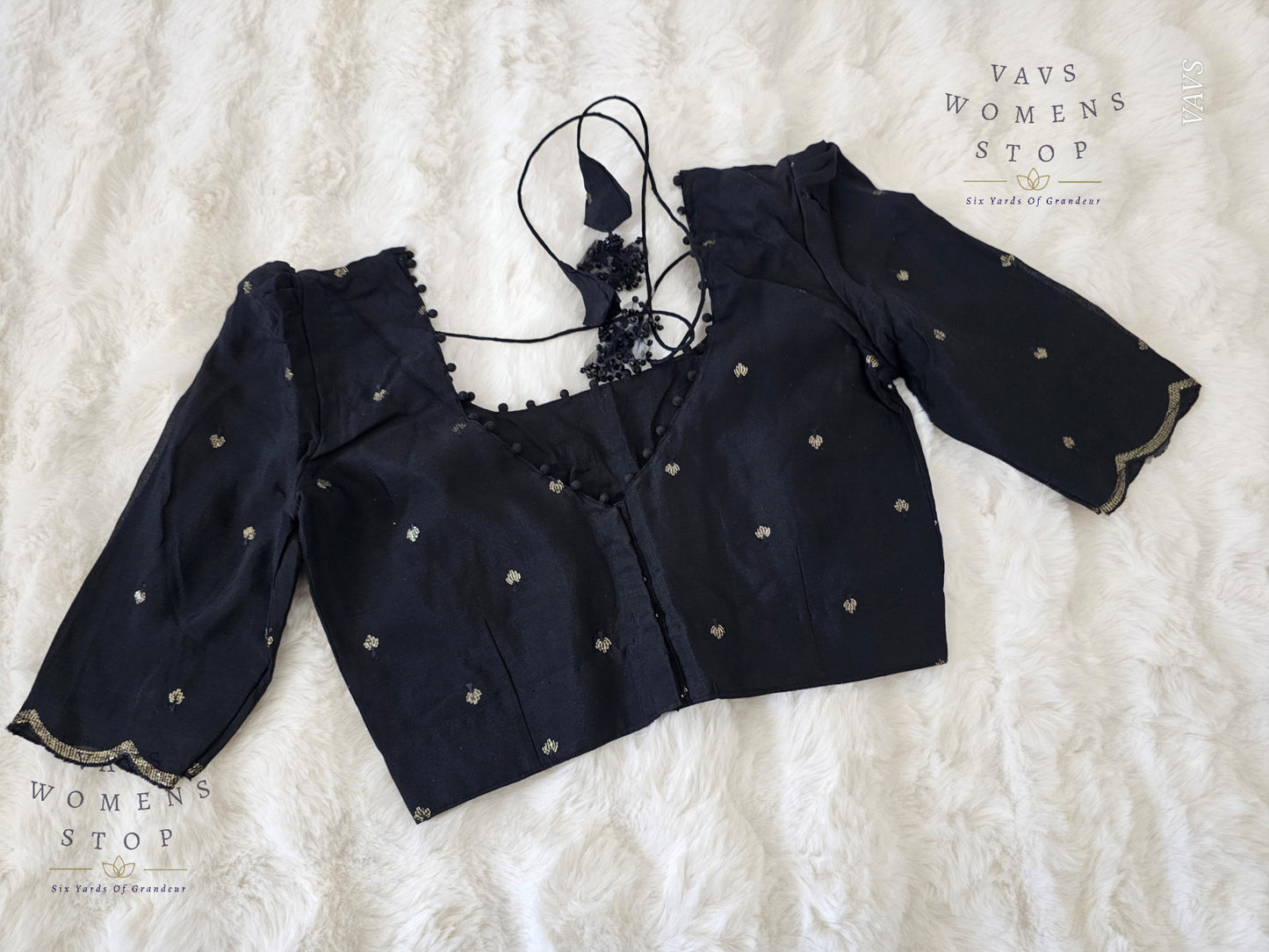 Black Chinon Chiffon Blouse