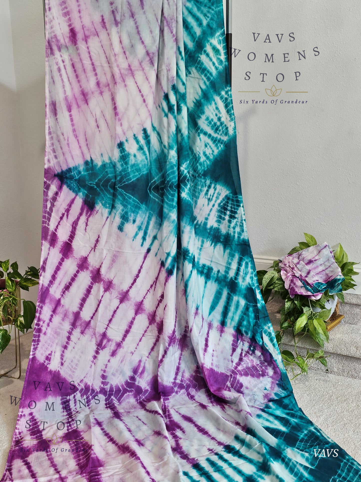 Tie & Dye Shibori Soft Mul Chanderi Silk Cotton Saree with Blouse – Elegant Ethnic & Festive Wear