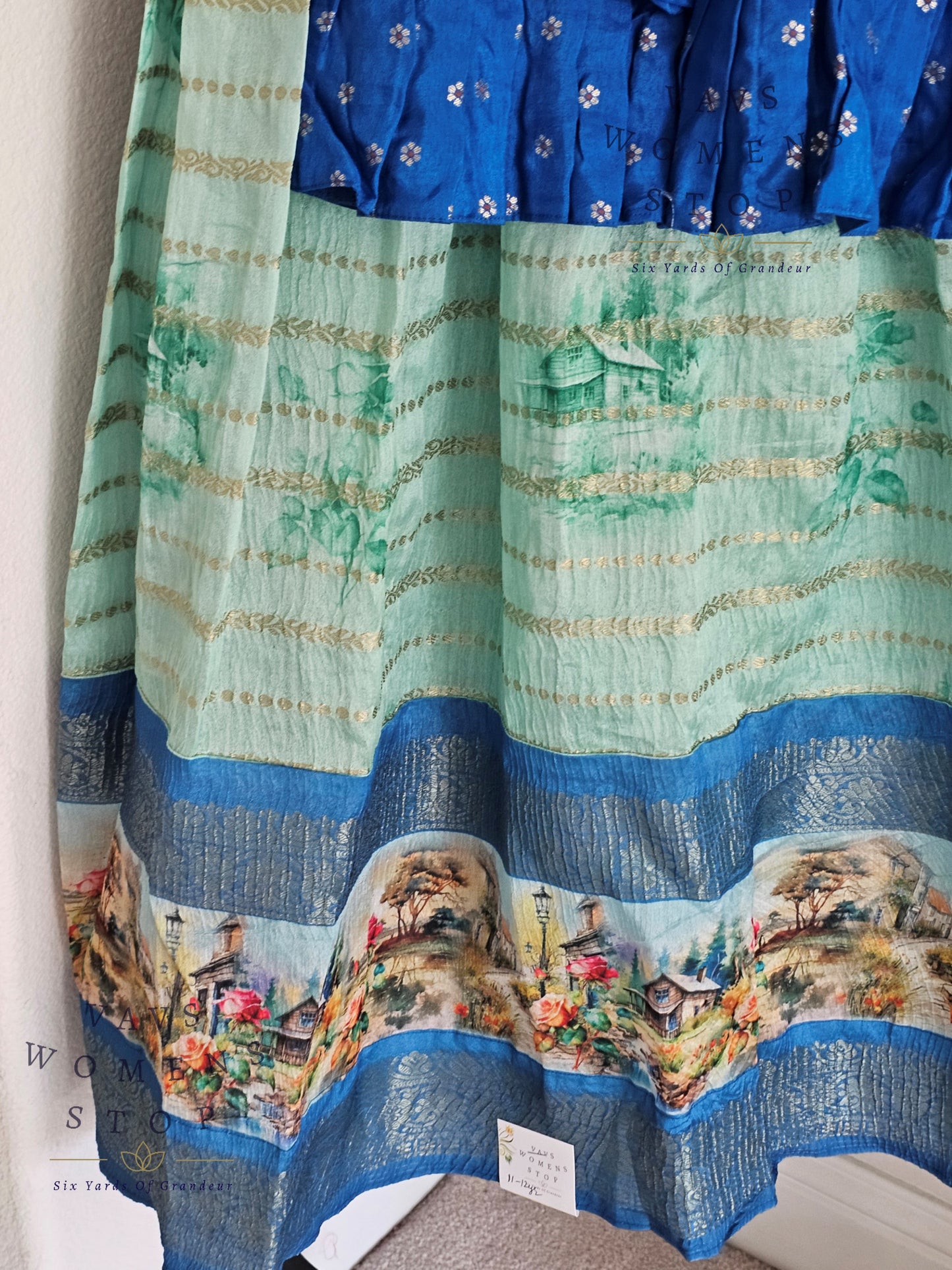 Designer Chanderi Silk Lehenga - Chinon Silk Blouse