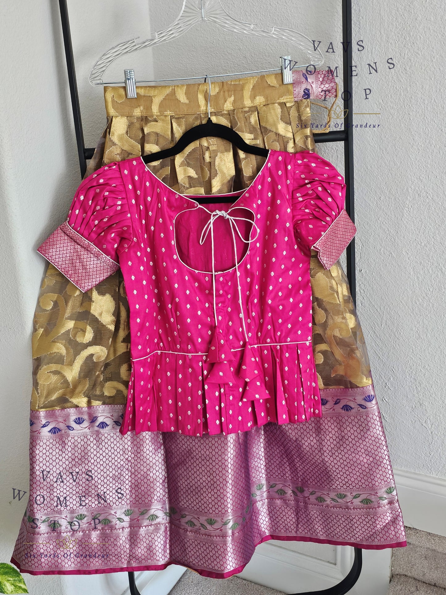 Designer Gold Tissue Lehenga Blouse