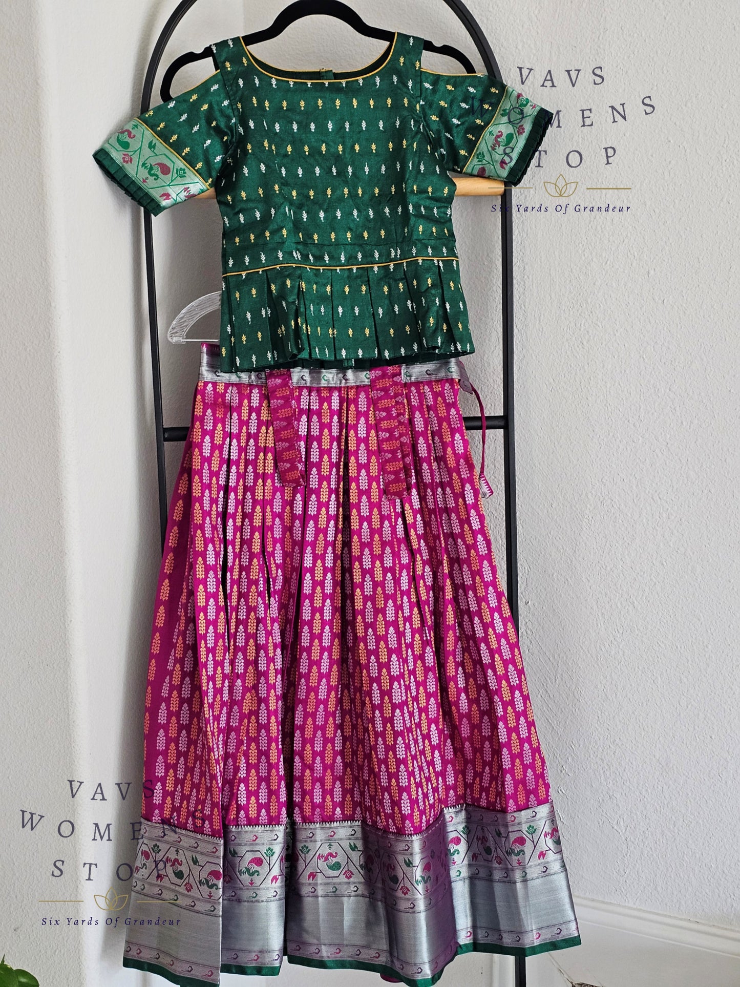 Benarasi semi silk paithani lehenga blouse