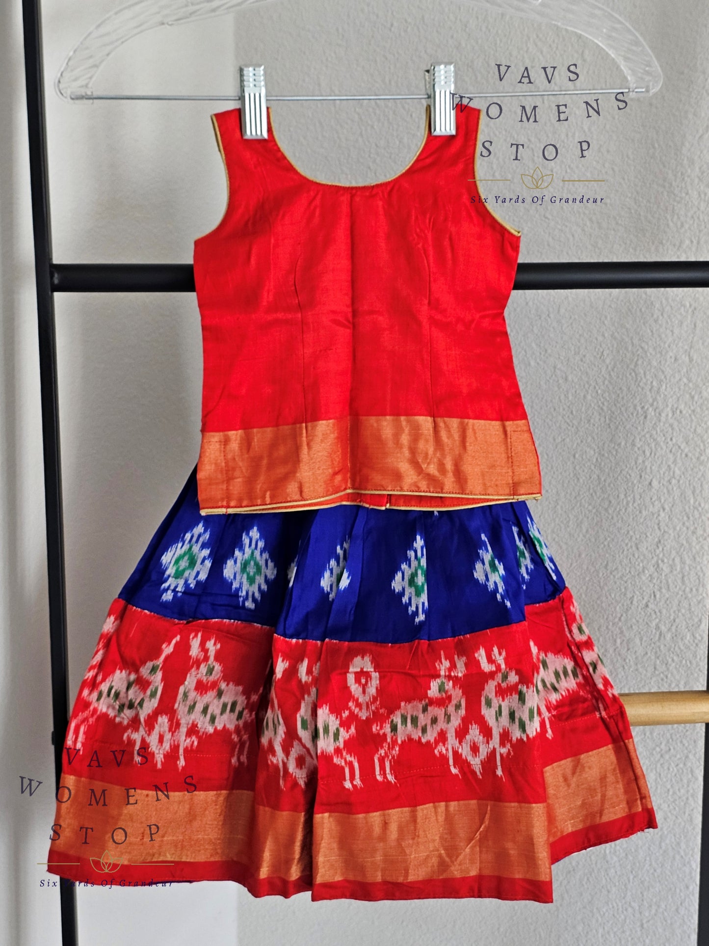 Pure Ikkat Silk Lehenga Blouse