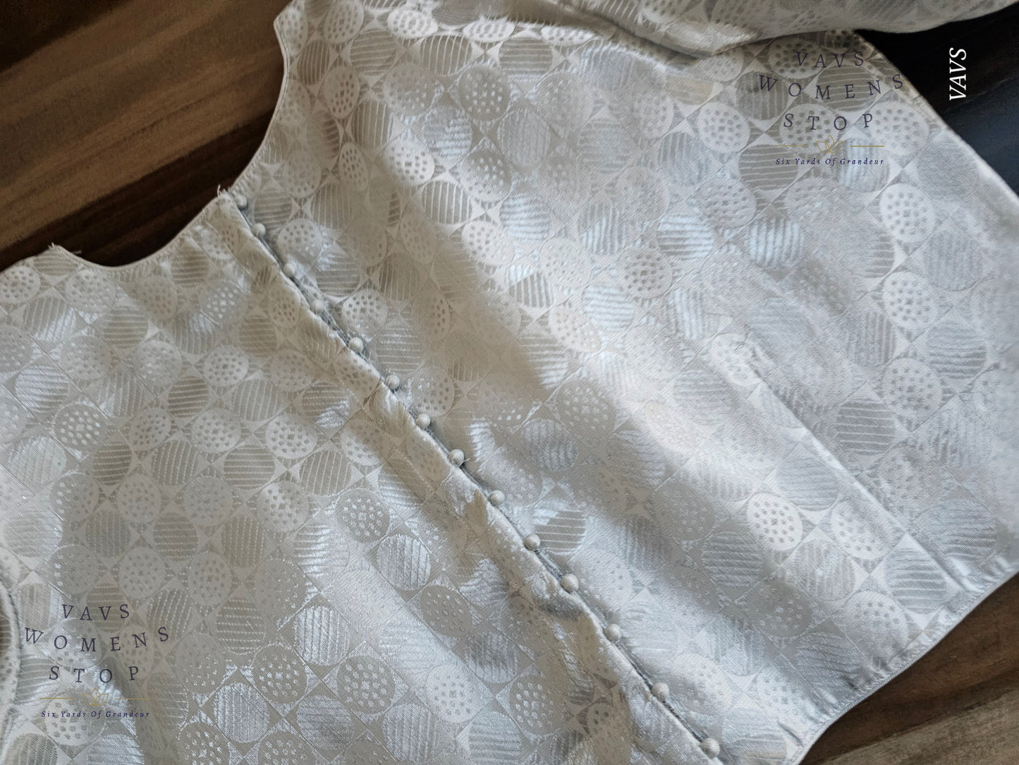 Silver Benarasi Brocade Blouse