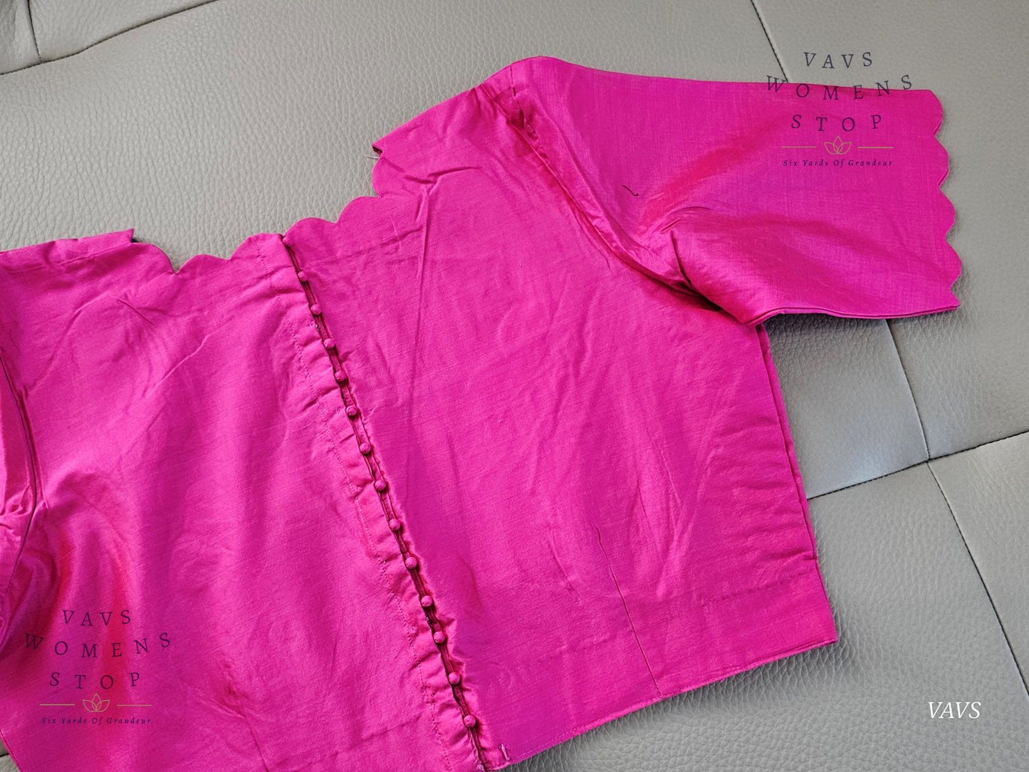 Pink Shade Designer Plain Jasmine Silk Blouse