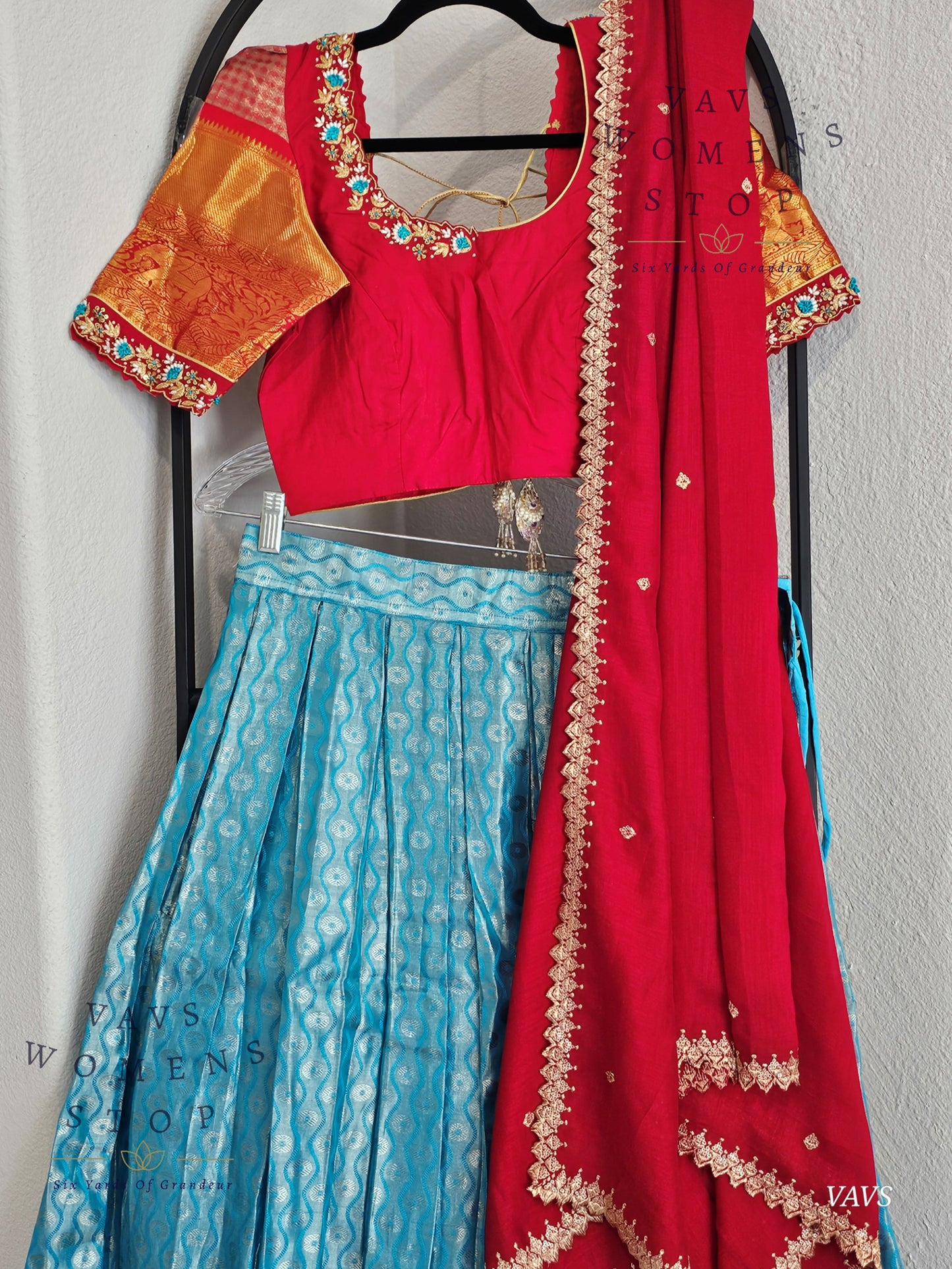 Pure Kanchi Handloom Lehenga / Half Saree – Size 36–42