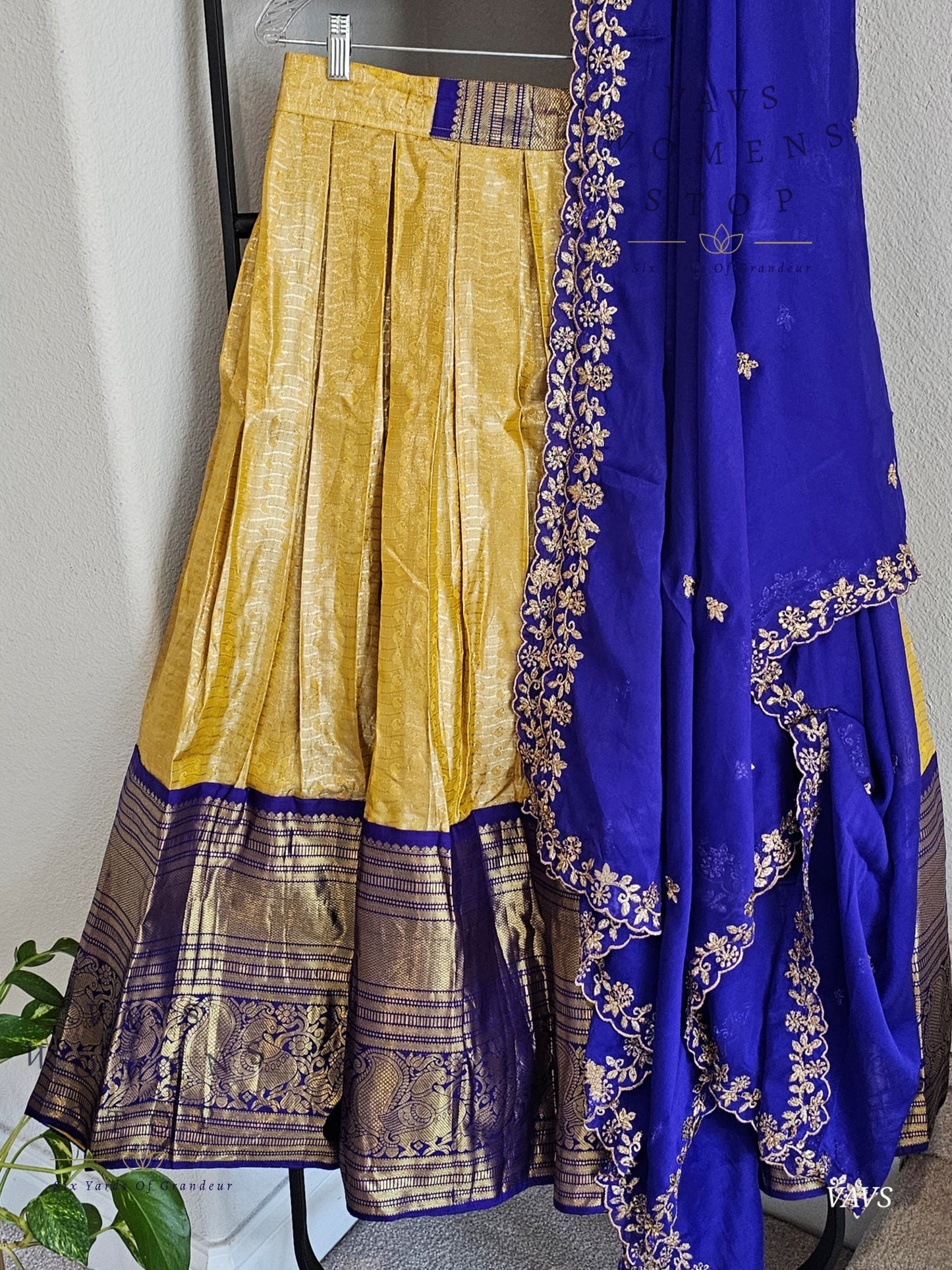 Pure Kanchi Silk Traditional Half Saree Set