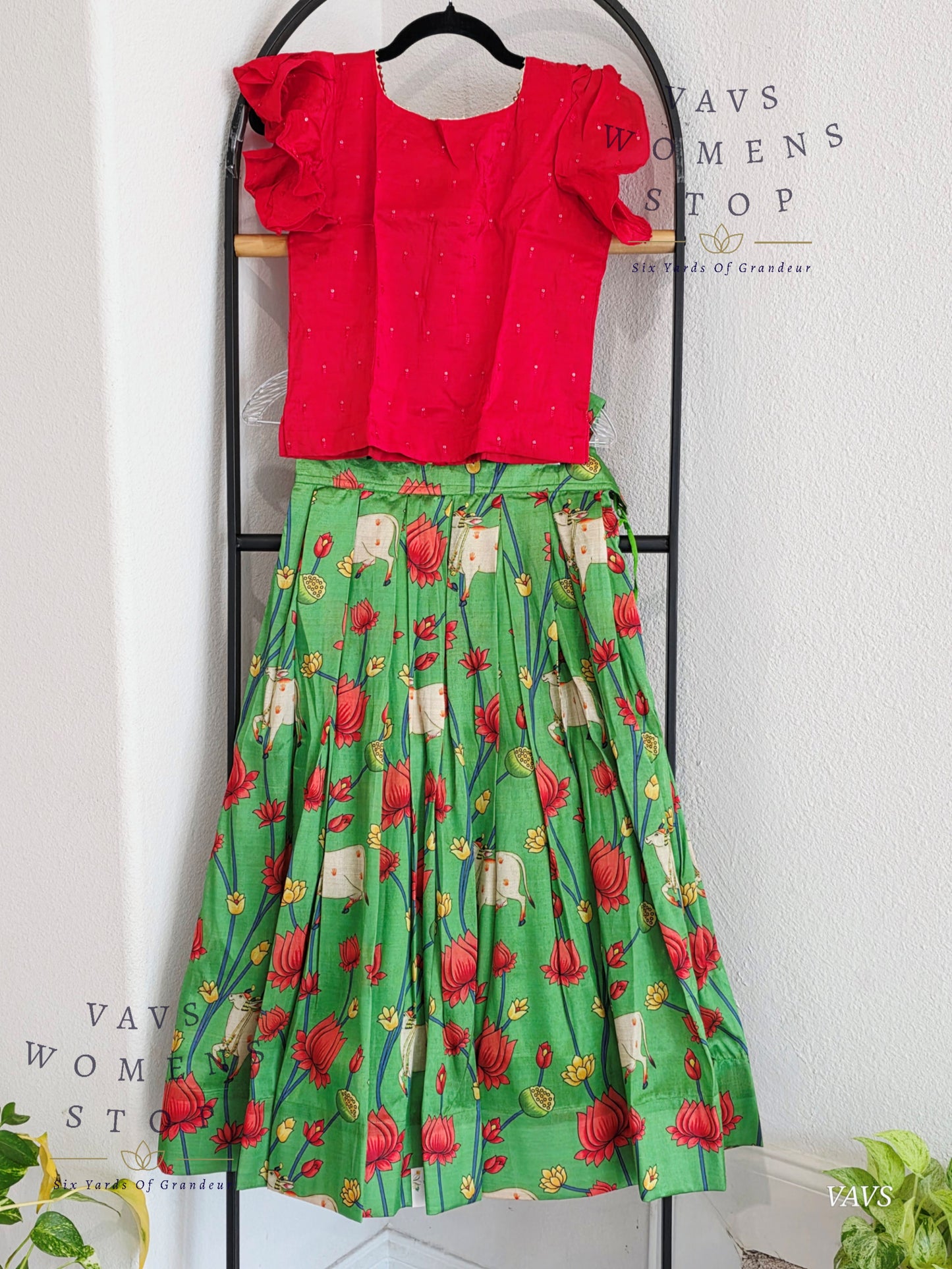 Pichwai Print Lehenga Croptop Blouse