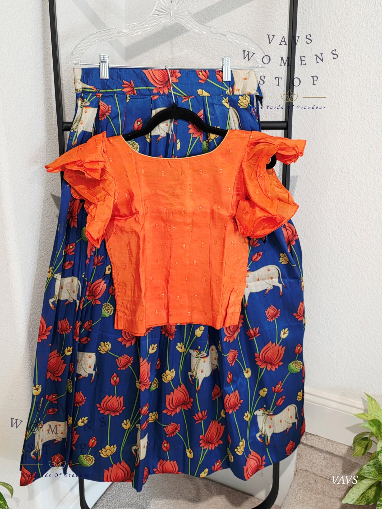 Pichwai Print Lehenga Croptop Blouse