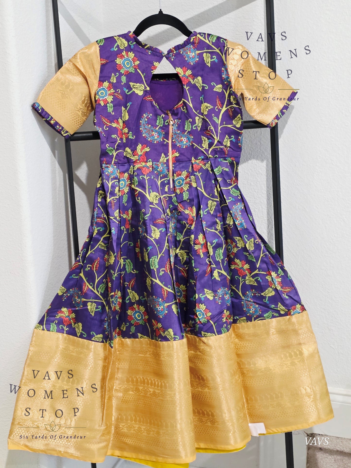 Floral Prints Benarasi Long frock/gown