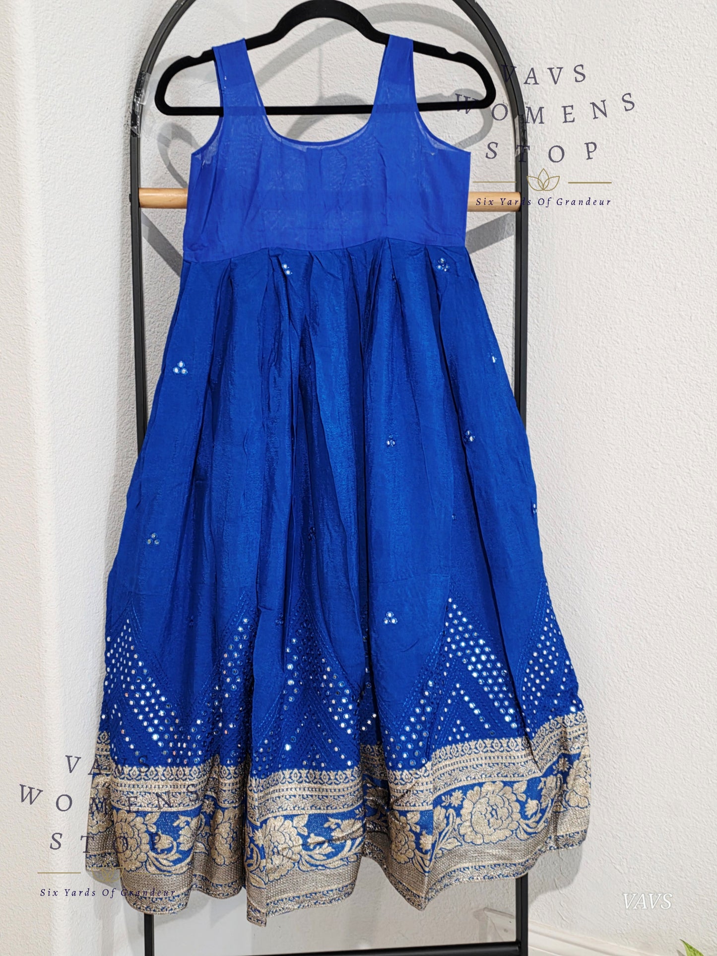 Foil Mirror Georgette Lehenga Kalamkari Croptop Blouse