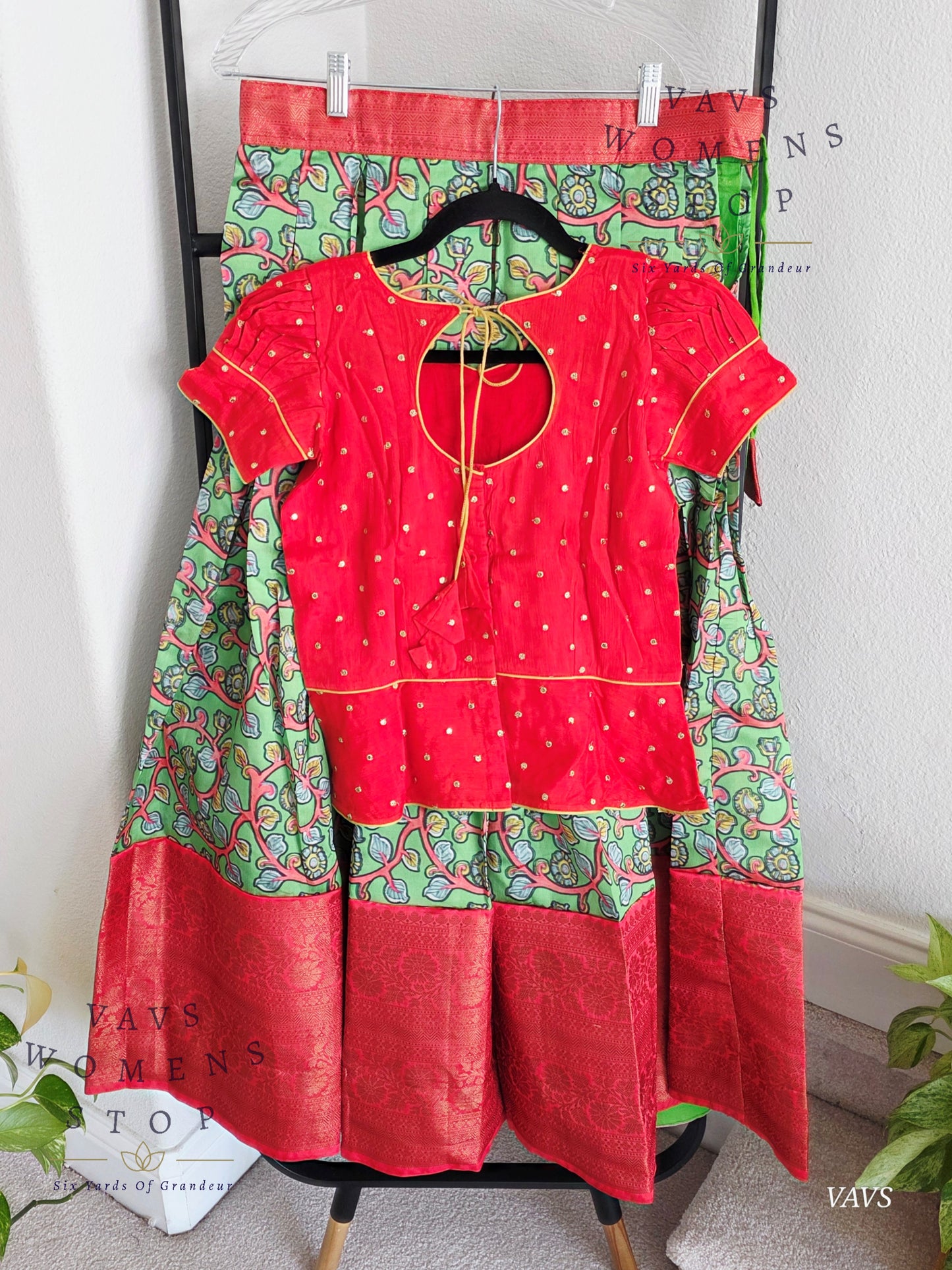 Kalamkari Benarasi Silk Lehenga Blouse