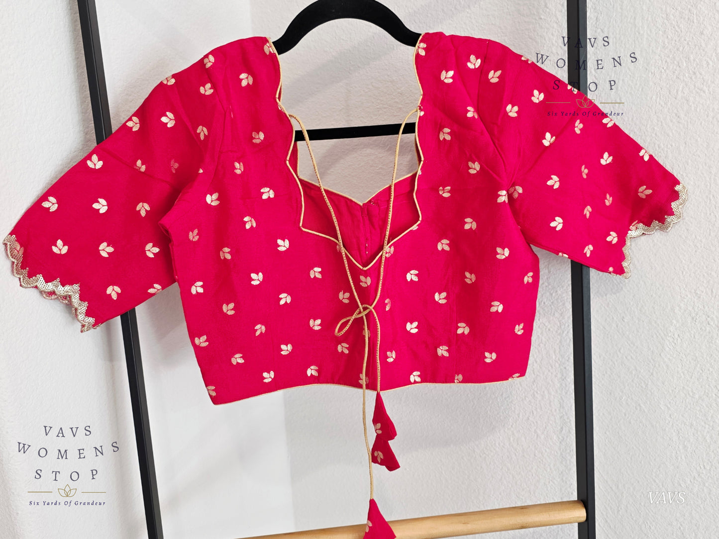 Pink Munga Crepe Silk Stitched Blouse