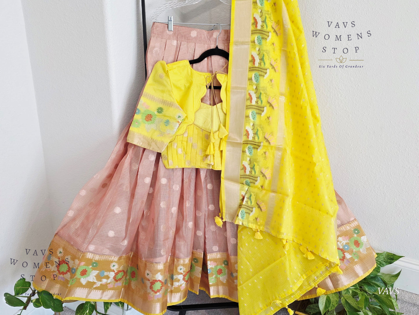 Designer Kota Silk Lehenga Set with Dupatta
