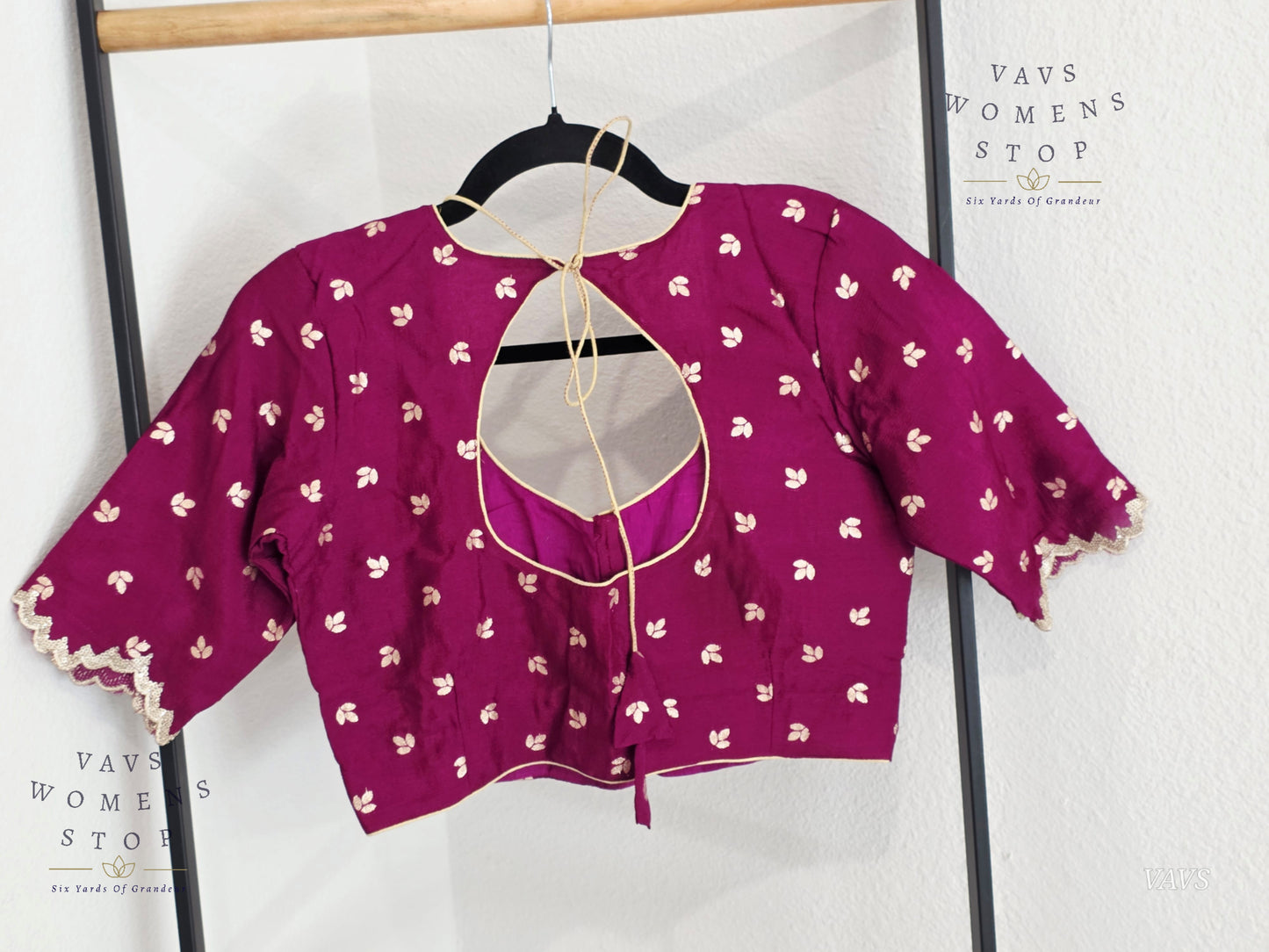 Purple Shade Munga Crepe Silk Stitched Blouse