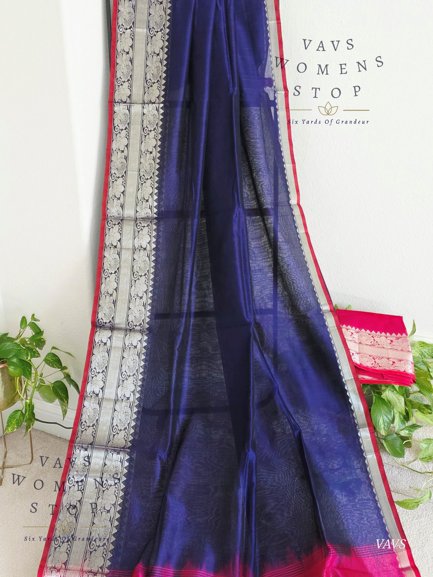 Mangalagiri Pattu Silk Cotton Saree with Kanchi Border