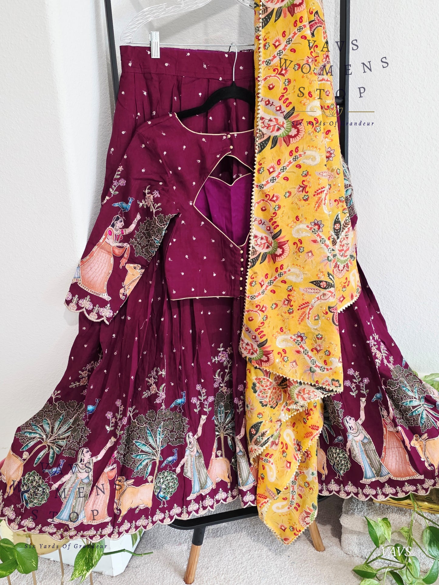 Munga Silk Half Saree Designer Set
