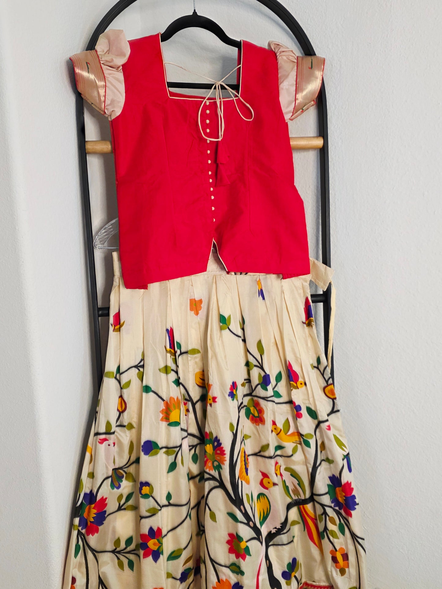 Paithani Style Soft Benarasi Lehenga Set for Girls (11 - 12Years)