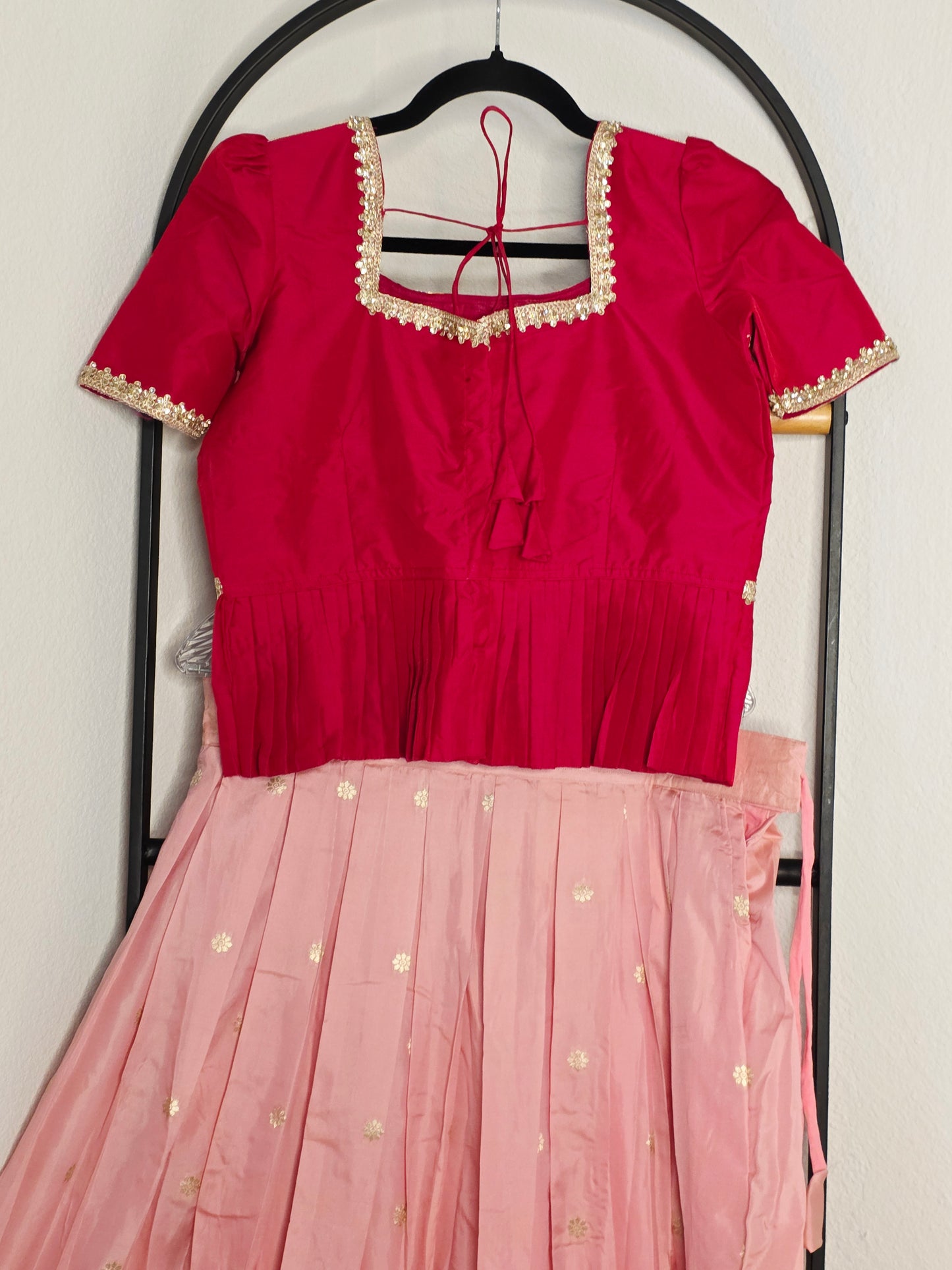 Paithani Style Soft Benarasi Lehenga Set for Girls (12–13 Years)