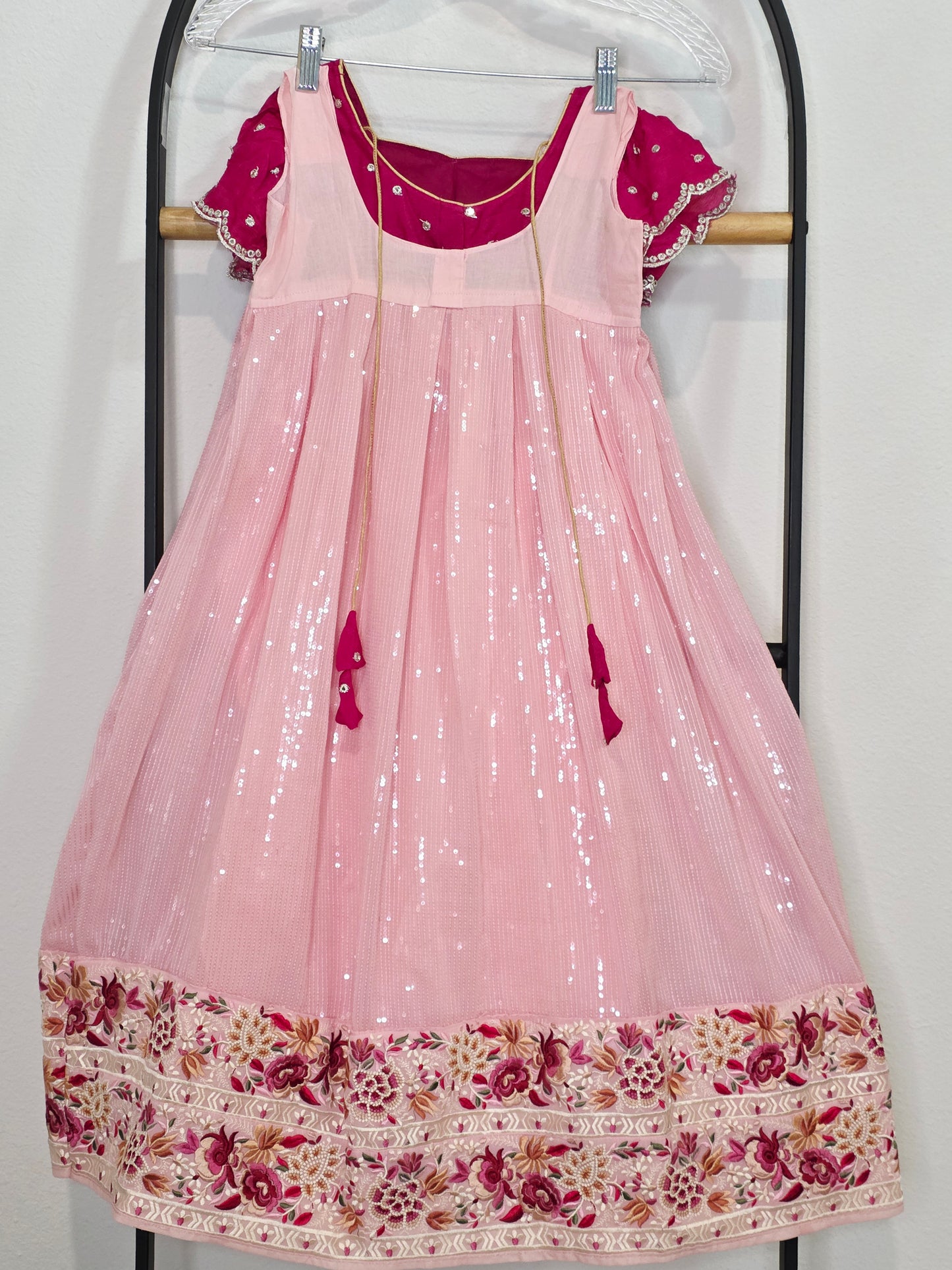 Soft Georgette Sequins Lehenga Set for Girls (3–4 Years)