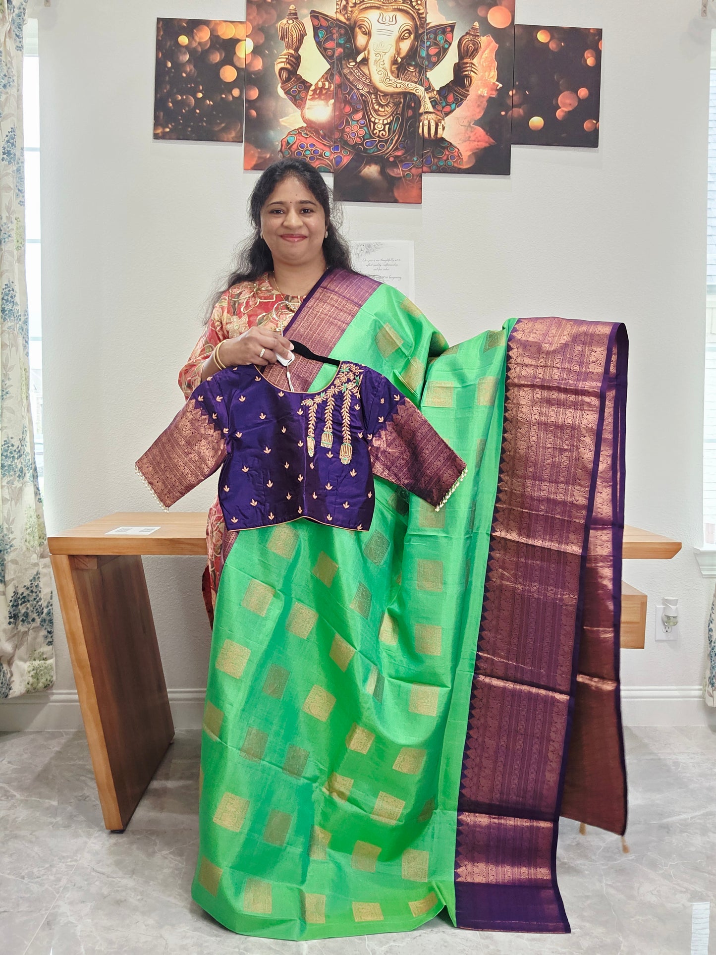 Pure Kanchi Pattu Silk Saree - Blouse