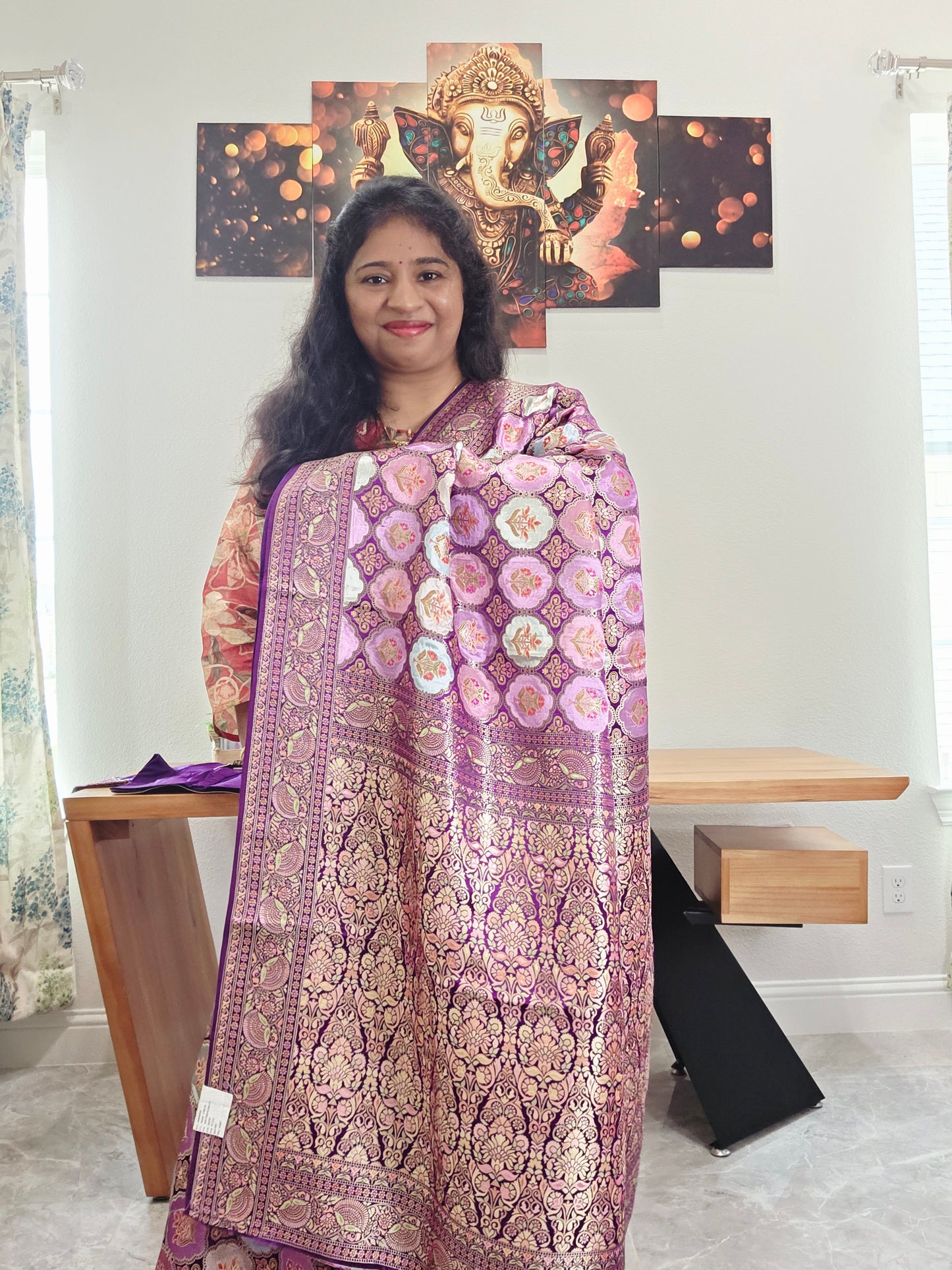 Premium Satin Banarasi Silk Saree | Contemporary Mashru Banarasi Crepe Silk | Stitched Blouse