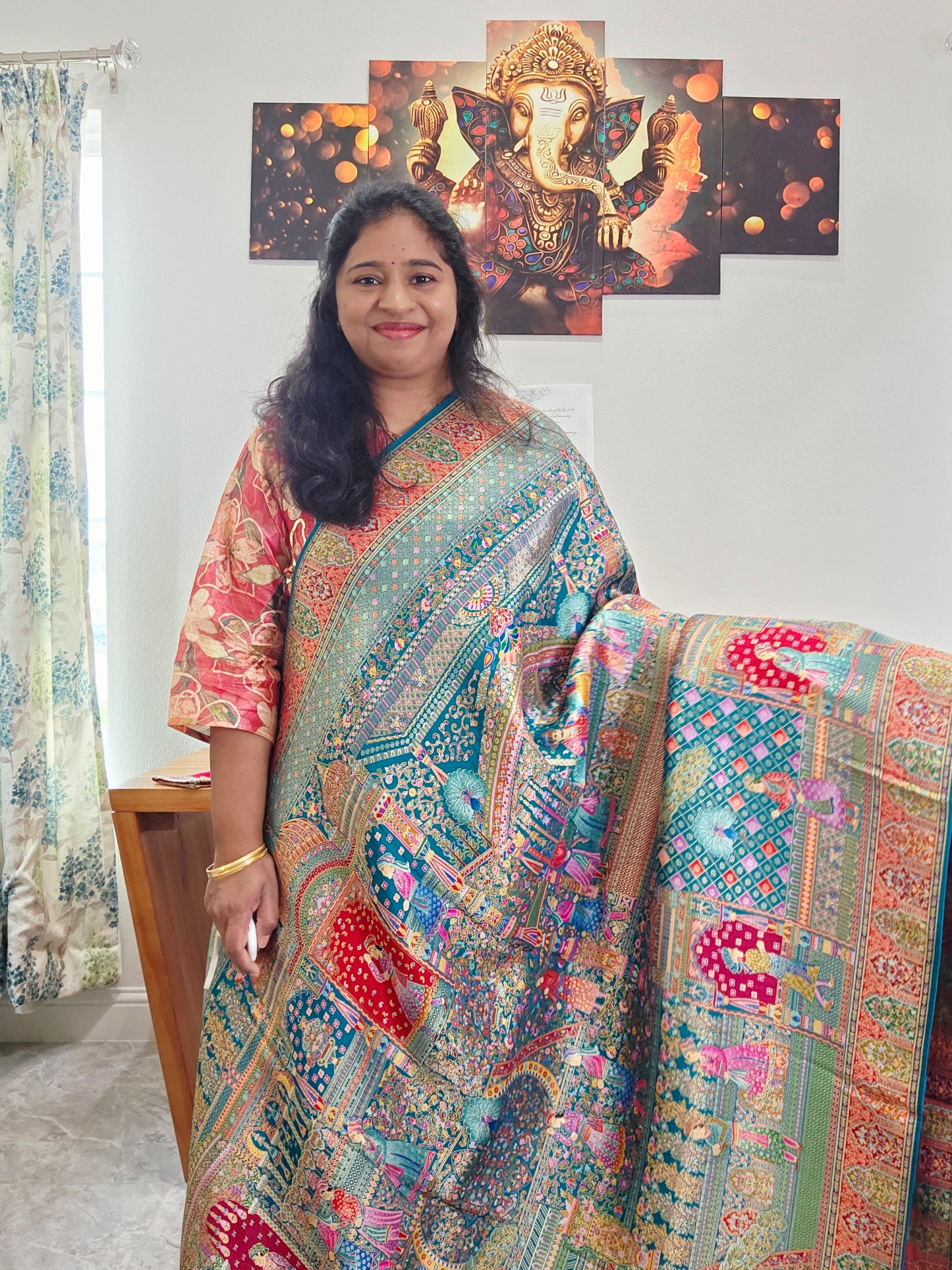 Trending Benarasi Silk All Over Kashmiri Emporium Designer Saree - Blouse