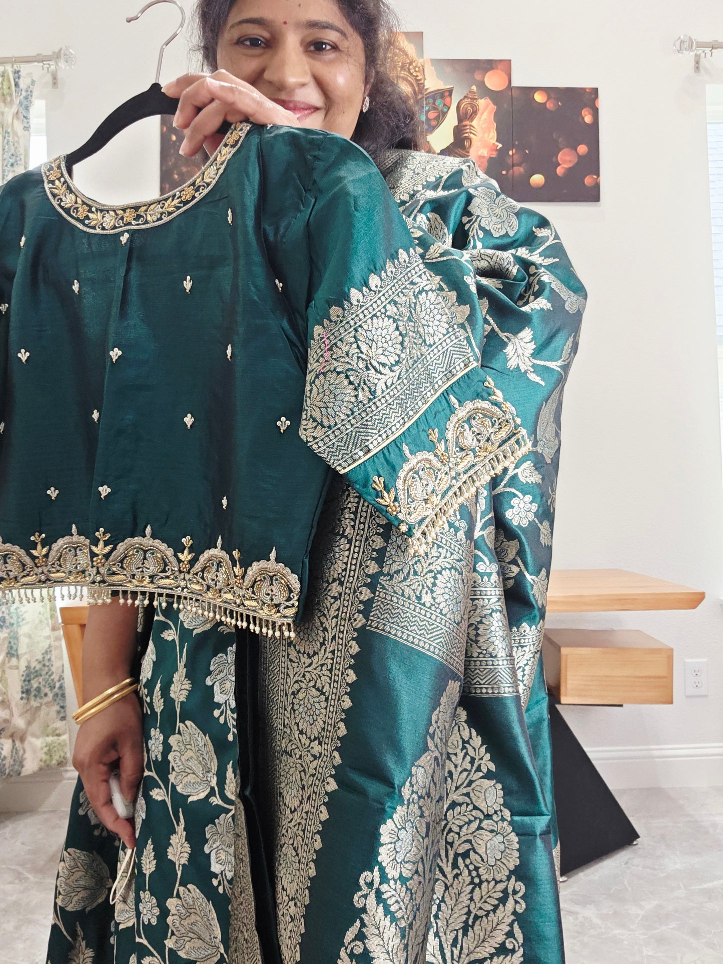 Pure Benarasi Katan Silk All Over Designer Saree - Maggam Blouse