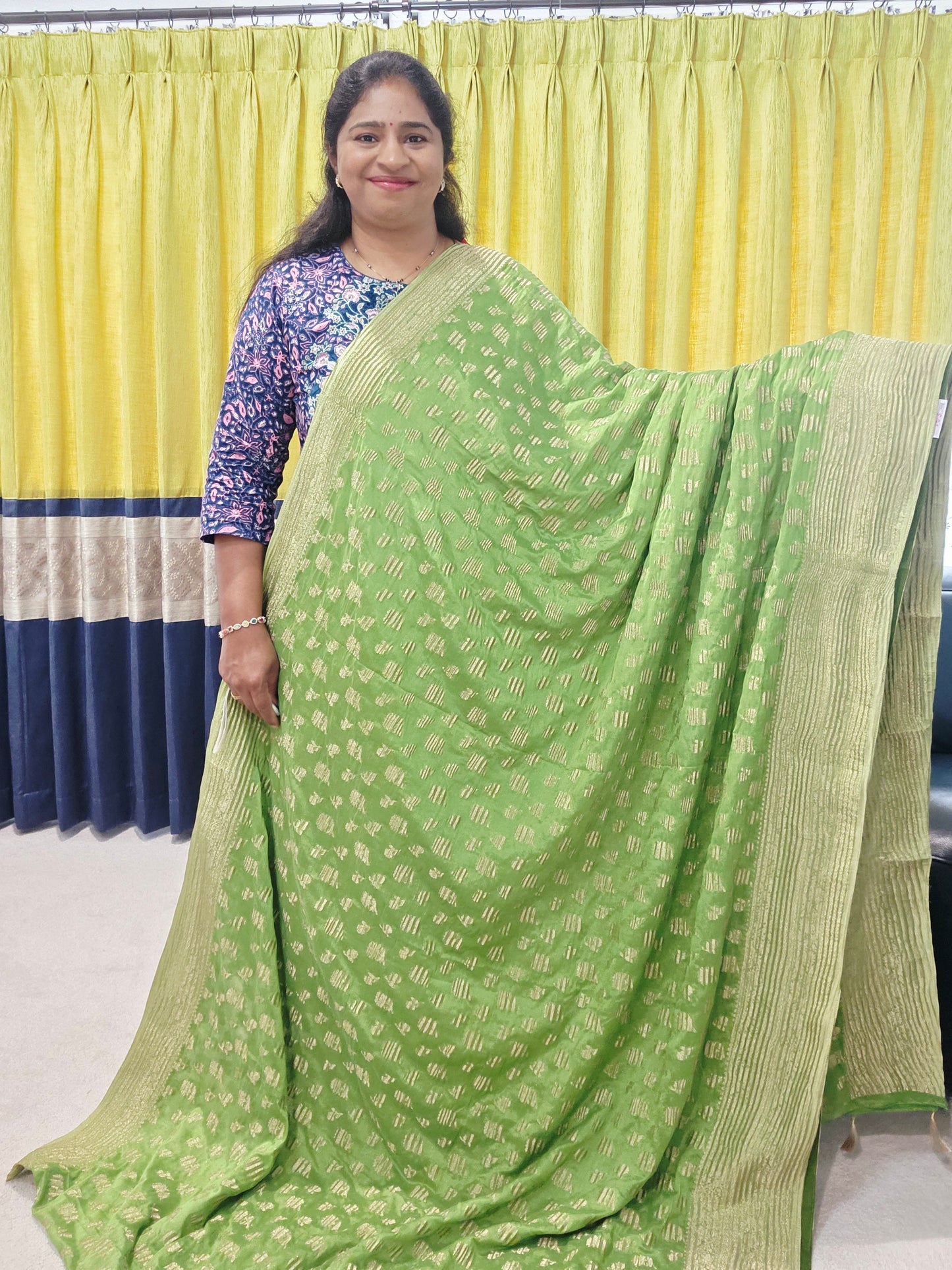Crush Silk Designer Saree - Blouse