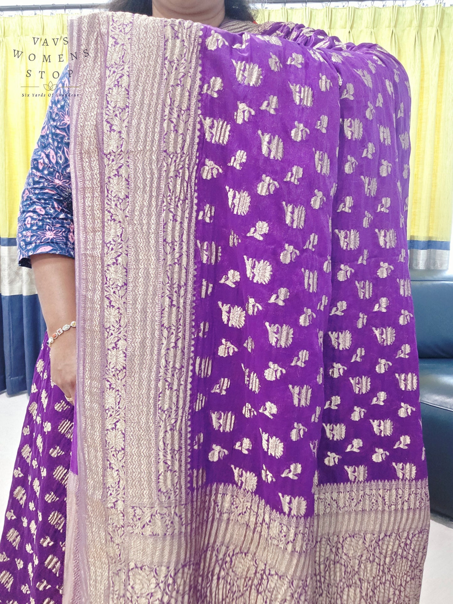Crush Silk Designer Saree - Blouse