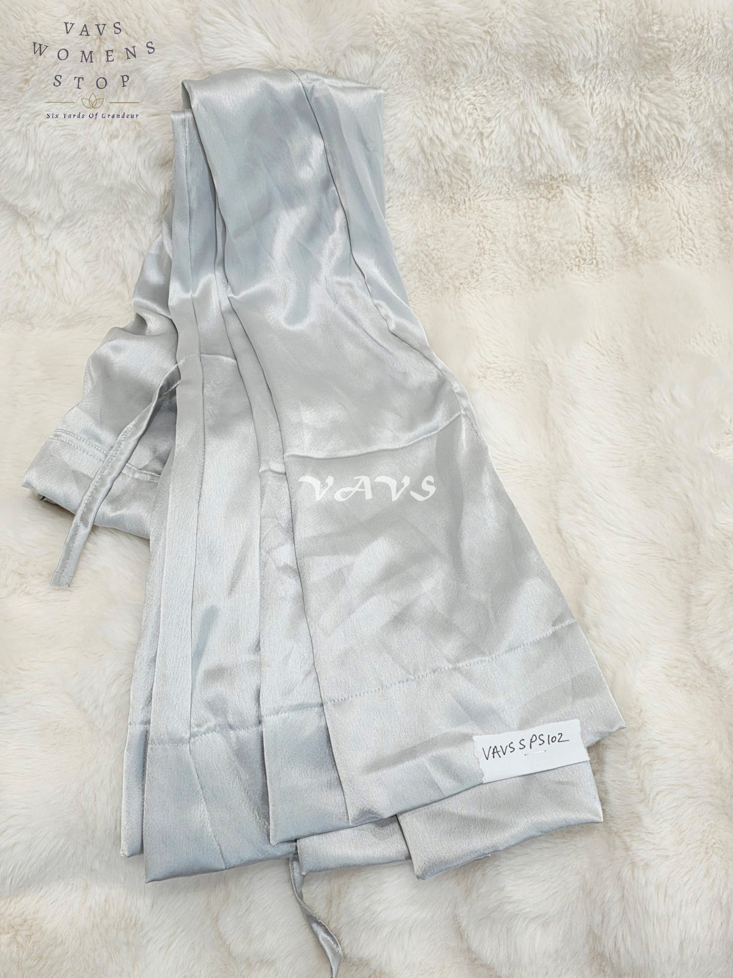 Silver Mist Grey Satin Petticoat