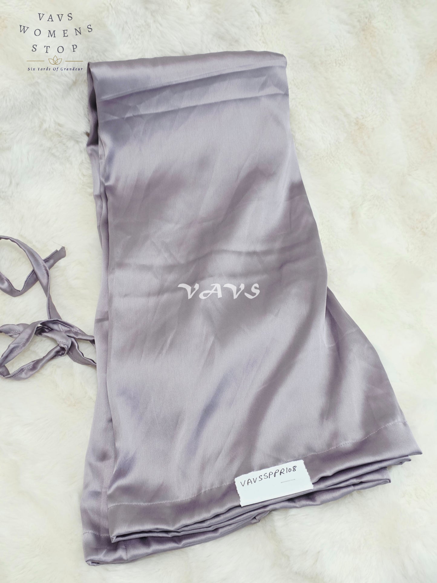 Pearl Lilac Grey Customized Satin Petticoat