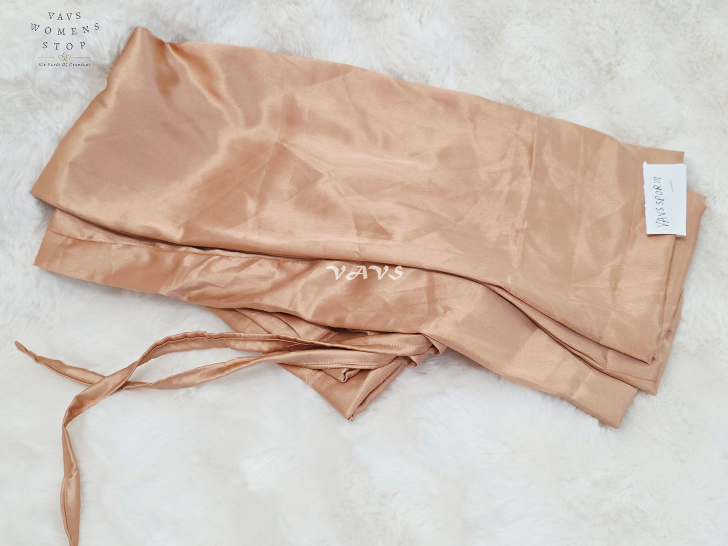 Royal Champagne Peach Customized Satin Petticoat