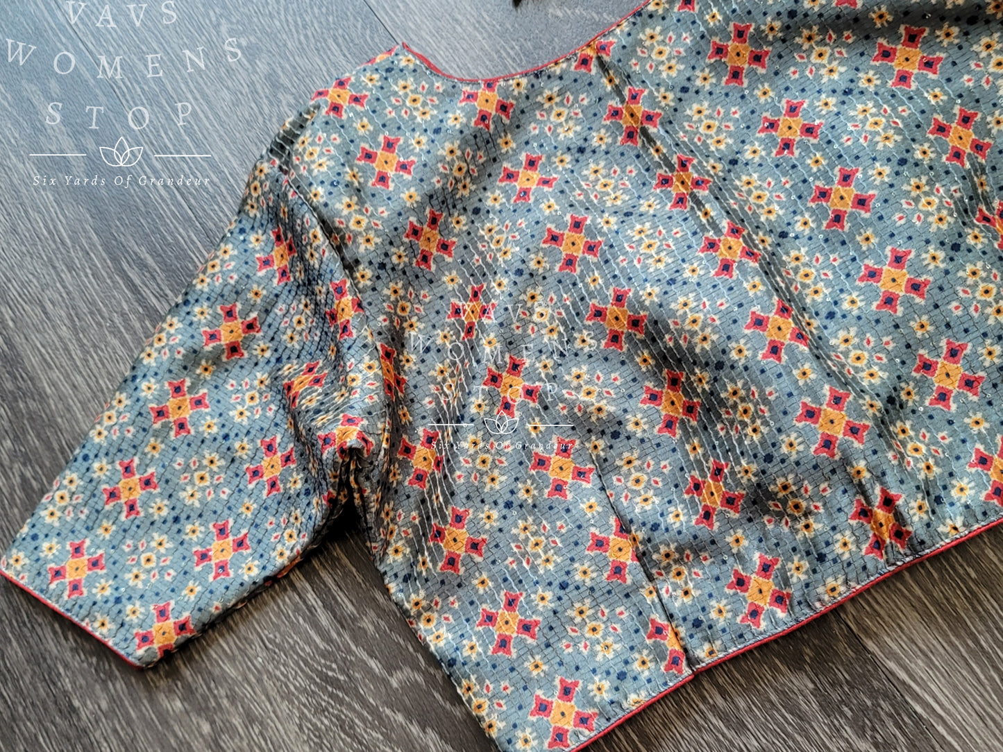 Patola Print Tussar Silk Blouse