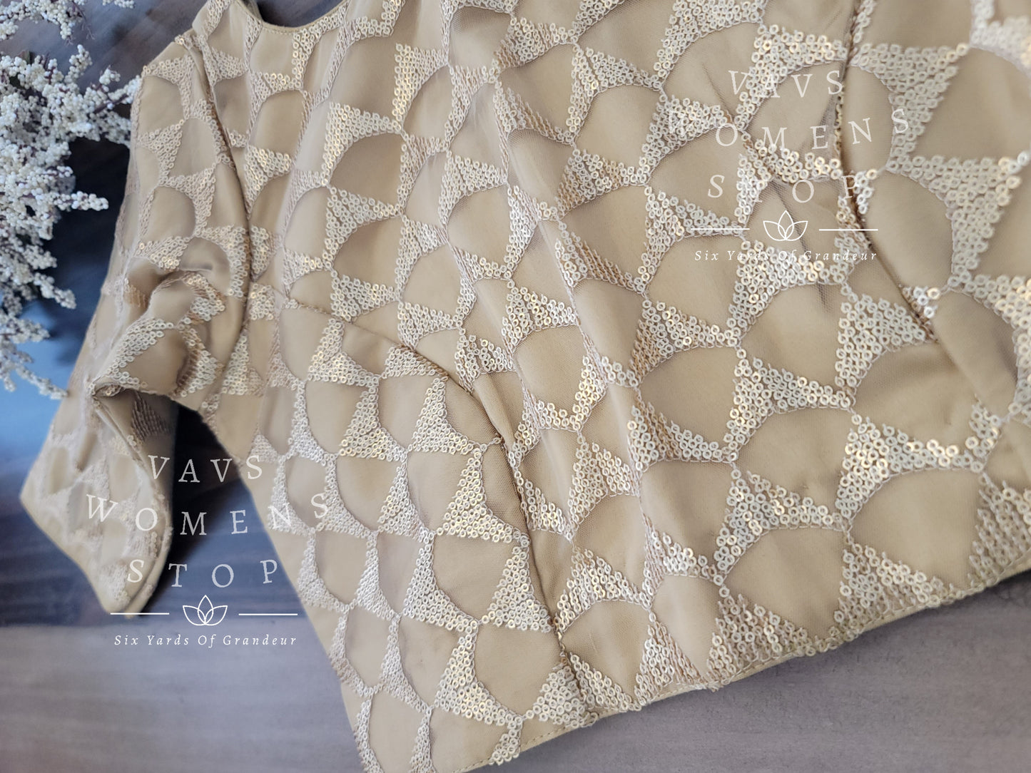 Gold sequins blouse