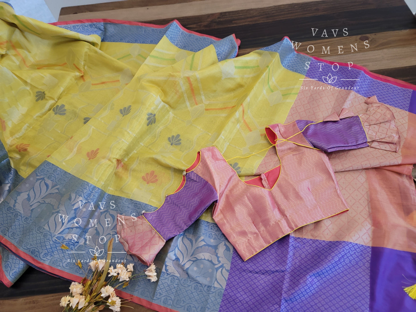 Soft Warm Tissue Silk Saree - Blouse