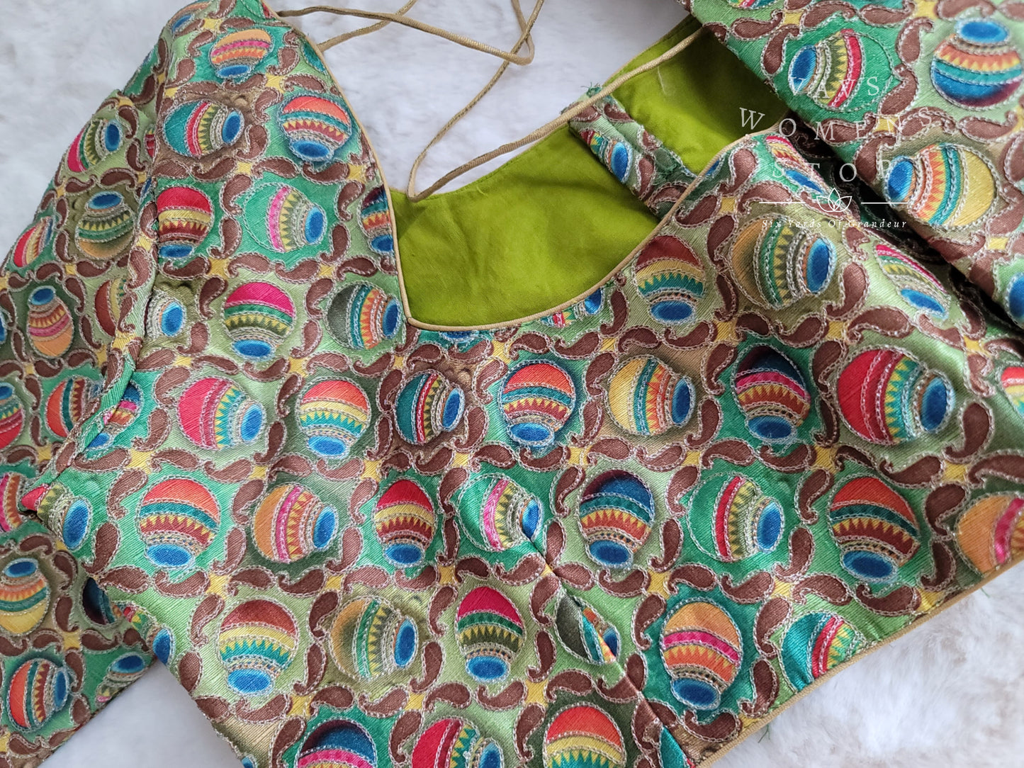 Rawsilk Machine Embroidered Blouse
