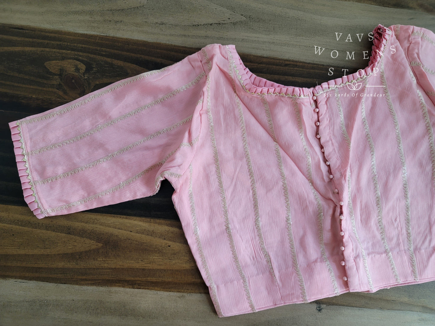 Designer Chinon Chiffon Sequins Work Blouse
